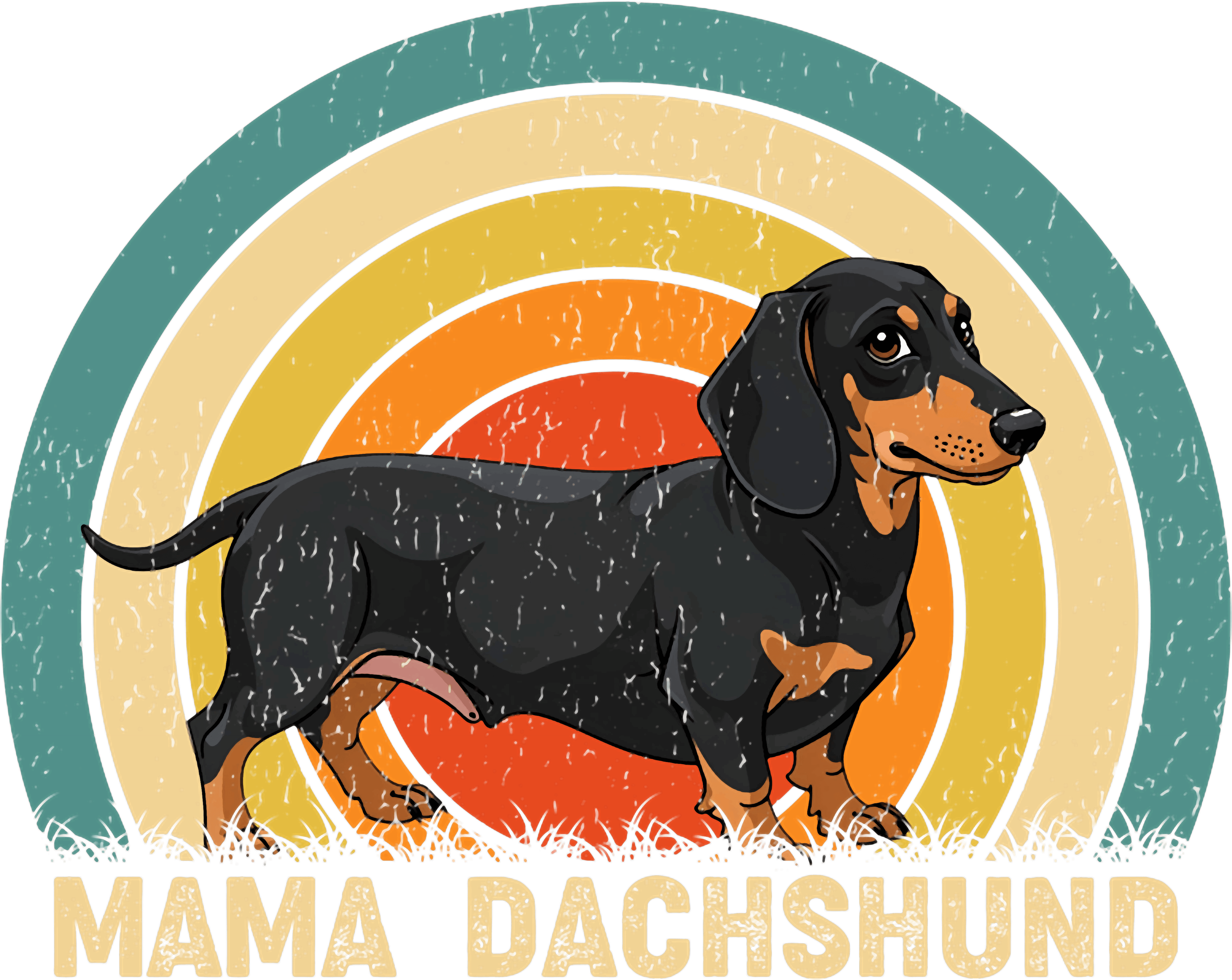 Mama Dachshund DTF Transfer