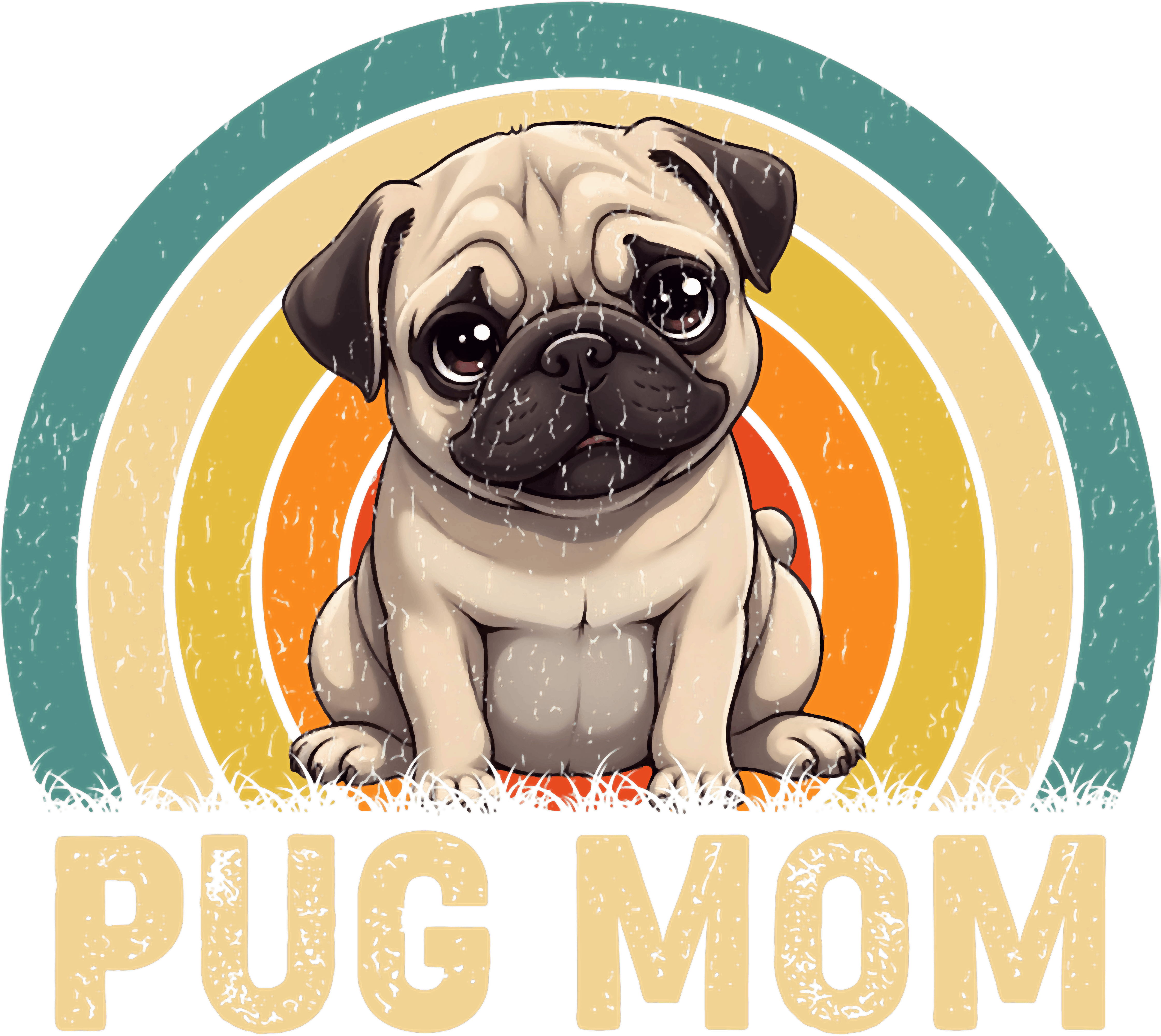 Pug Mom DTF Transfer