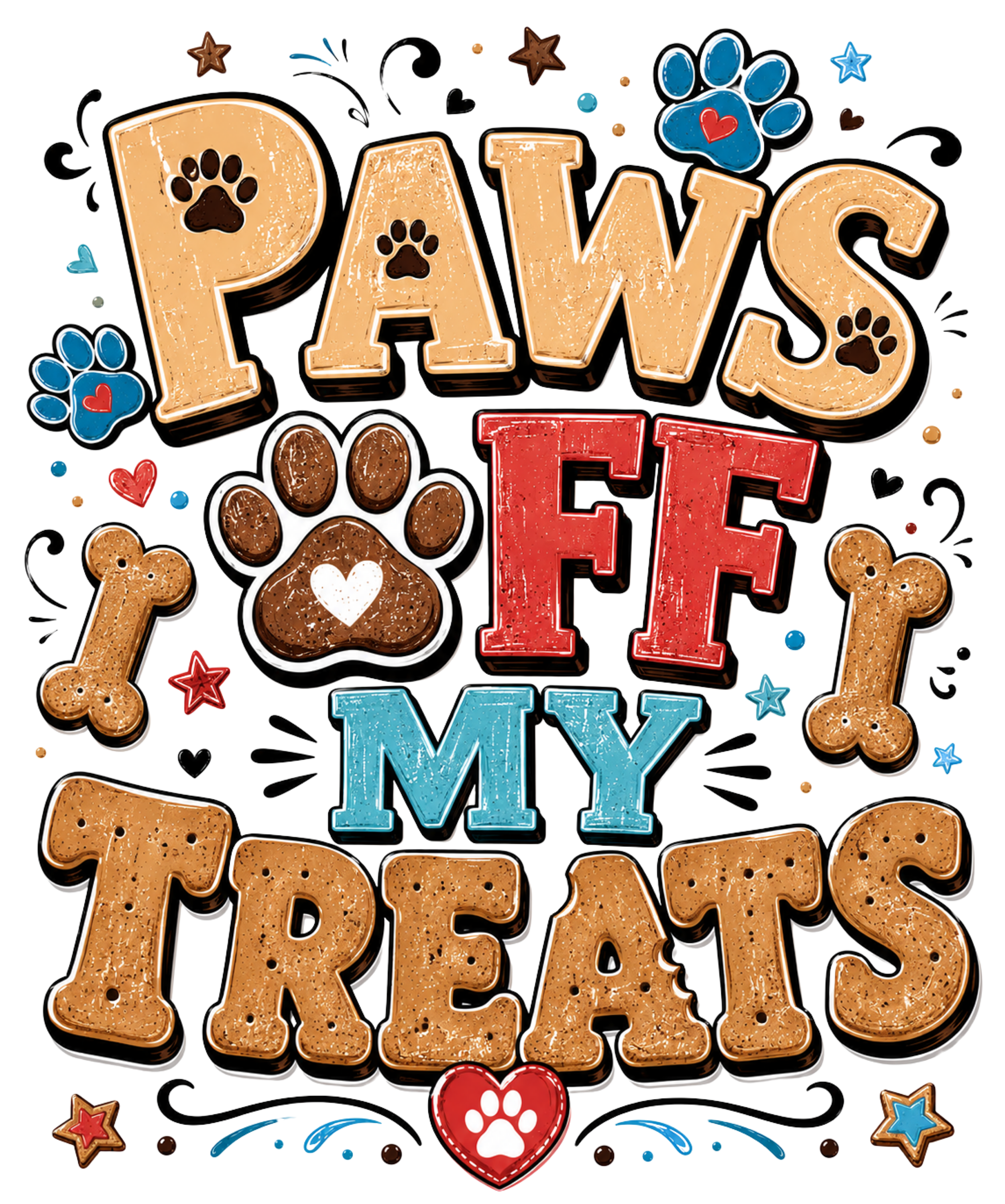 Paws Off My Dog Treats DTF Transfer