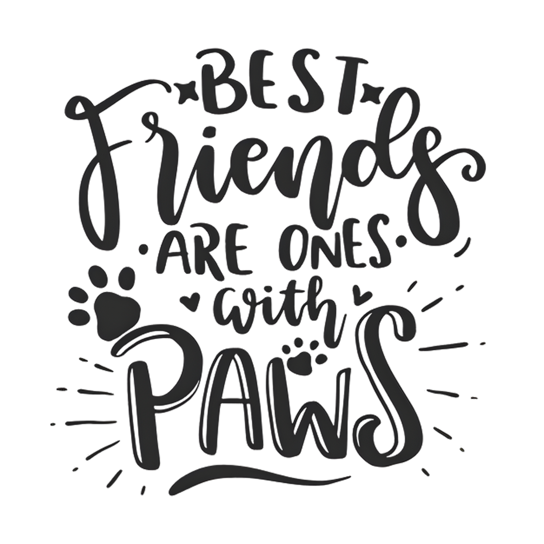 Best Friends With Paws DTF Transfer