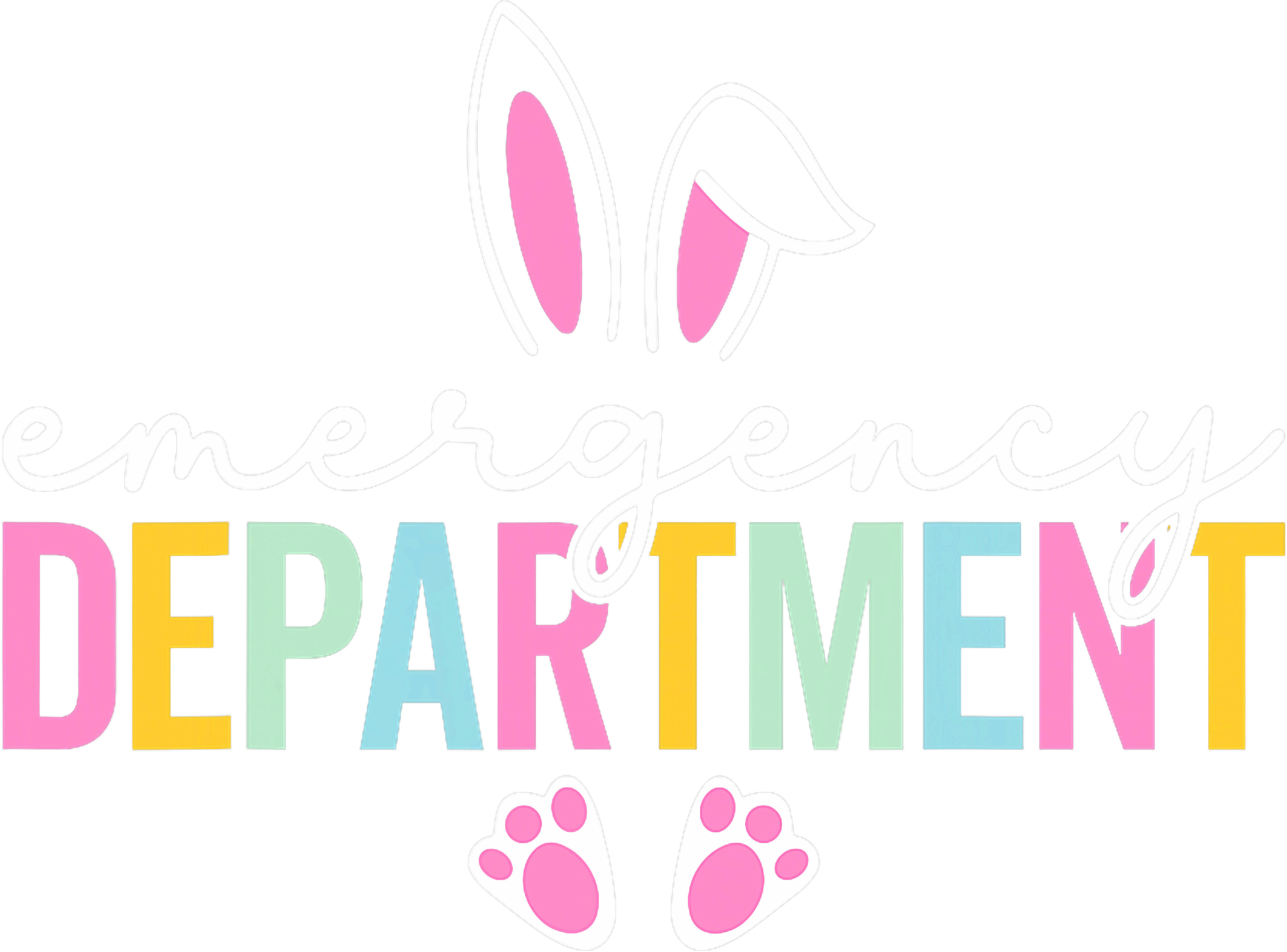 Emergency Department Bunny Ears DTF Transfer