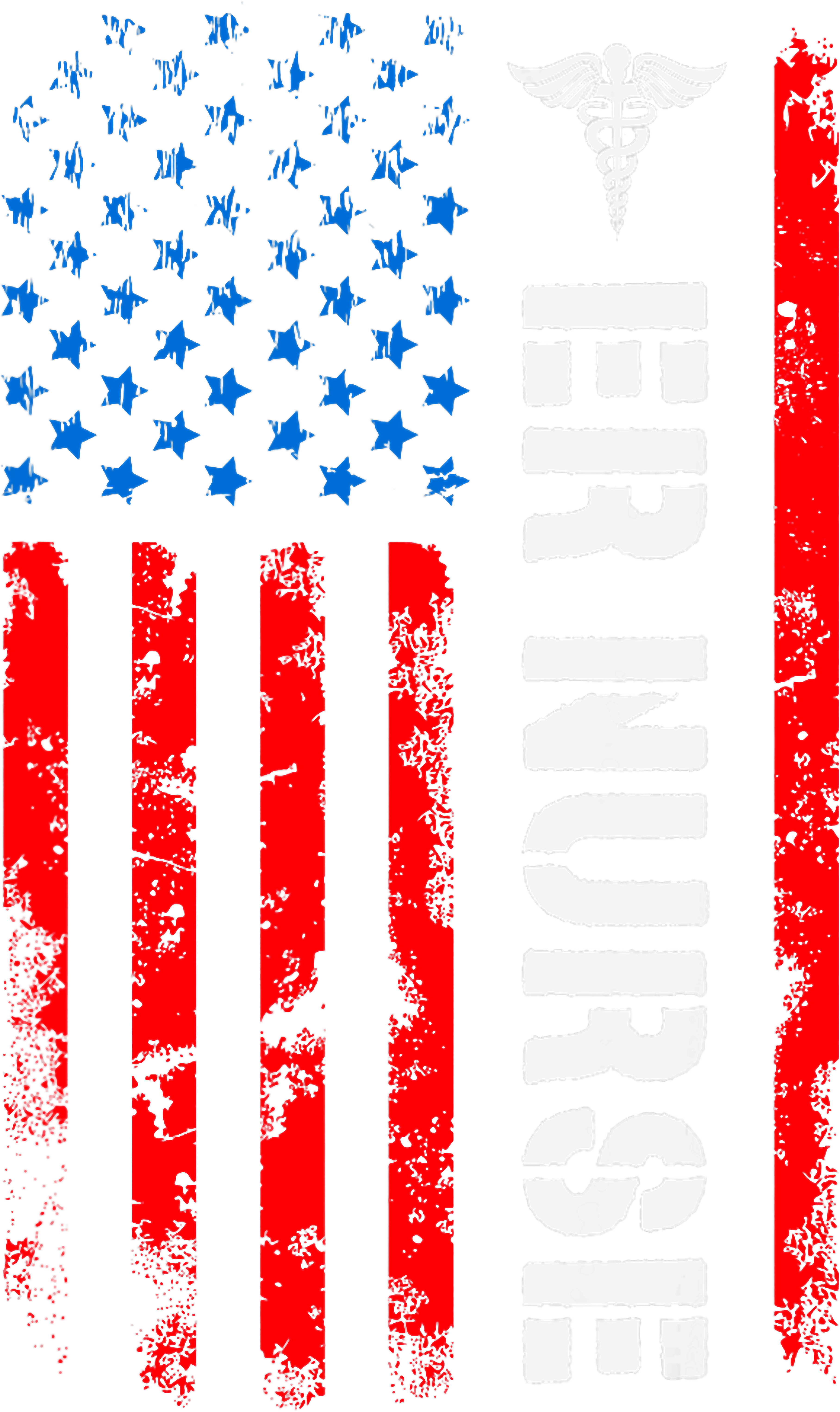 ER Nurse Distressed American Flag DTF Transfer