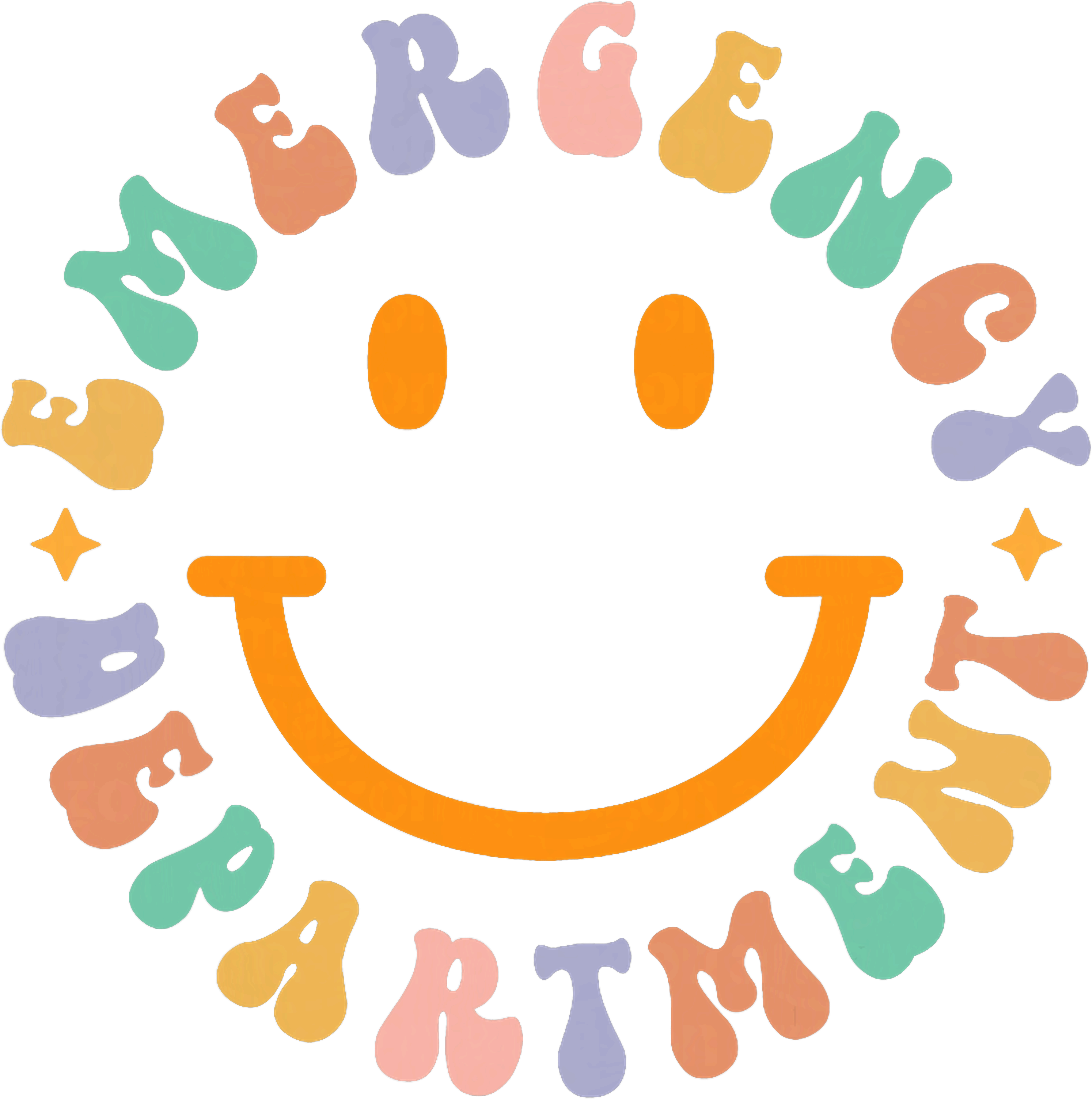 Happy Emergency Department Smile DTF Transfer