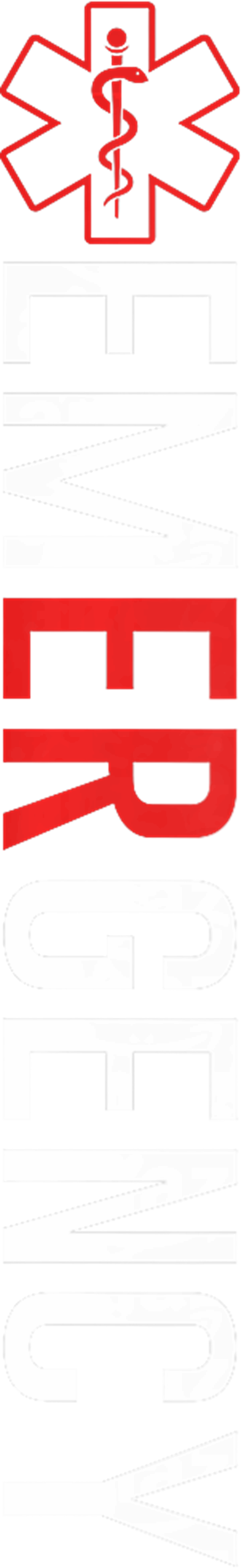 Vertical Emergency Medical Emblem DTF Transfer
