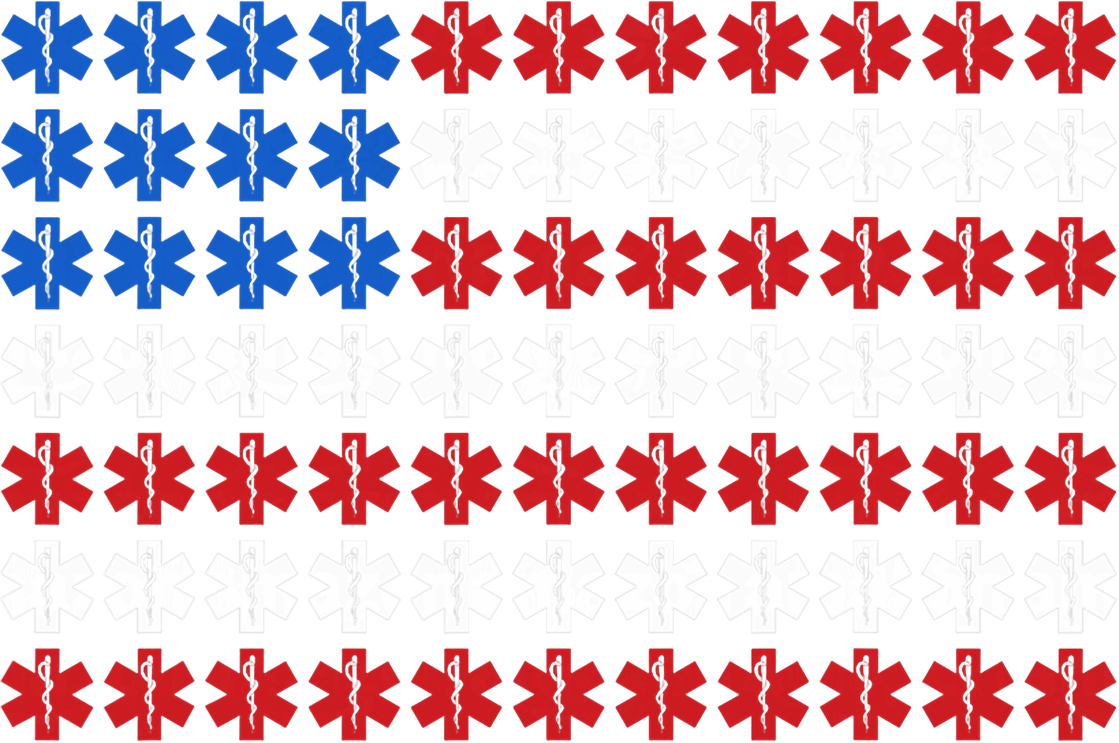 Patriotic Emergency Medical Pattern DTF Transfer
