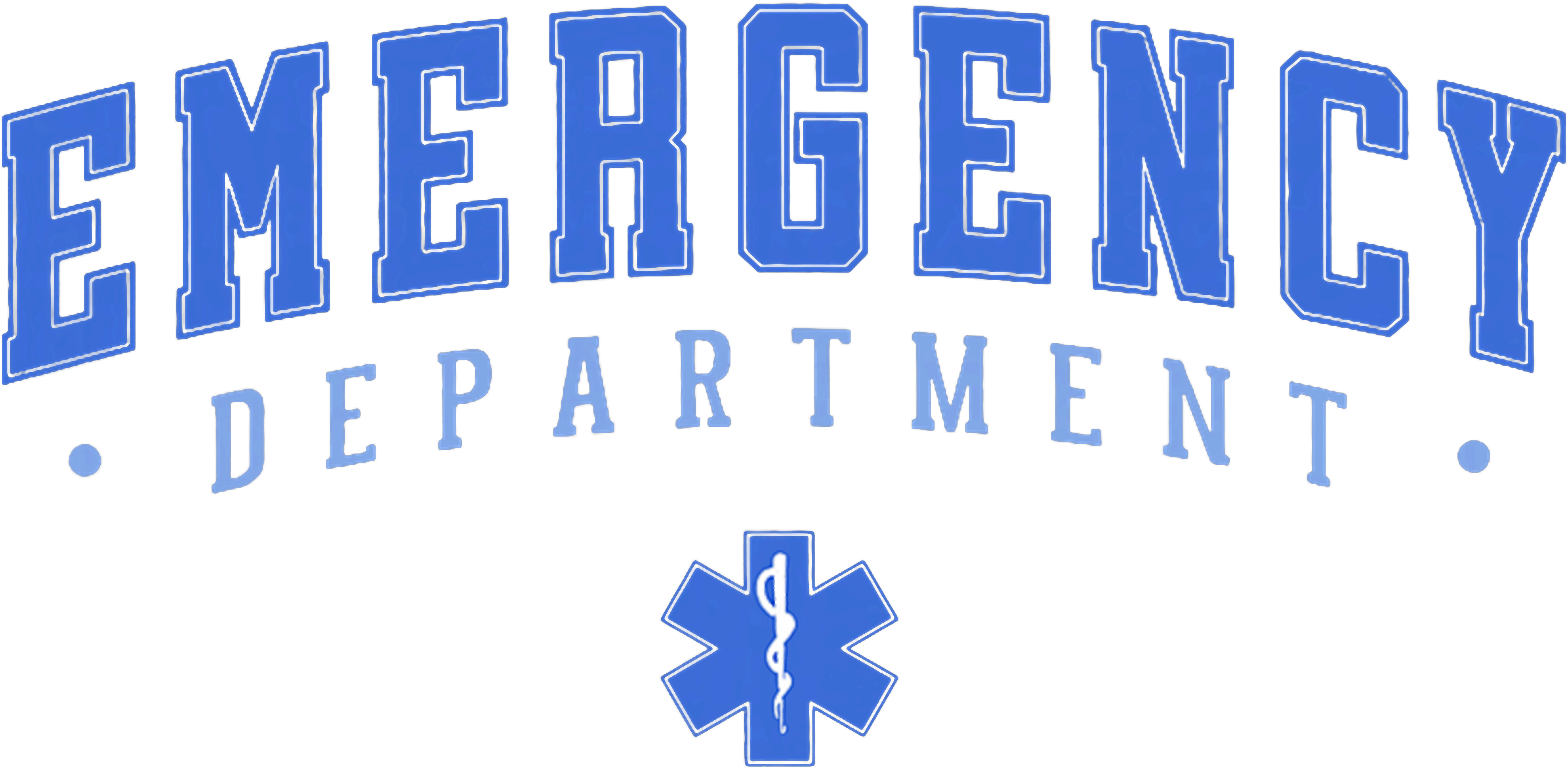 Blue Emergency Department Emblem DTF Transfer