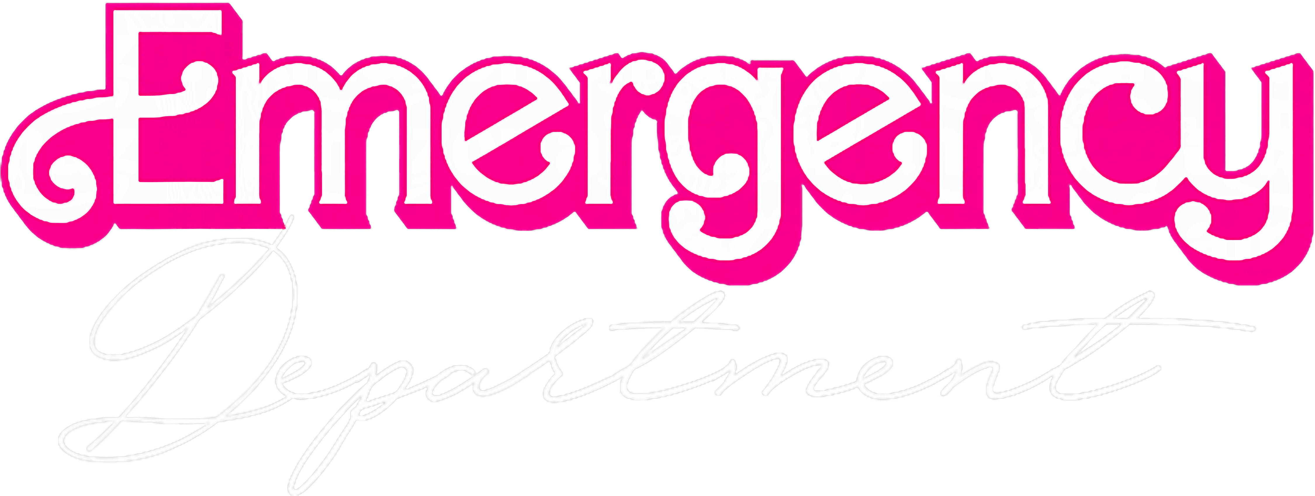 Pink Emergency Department Script DTF Transfer