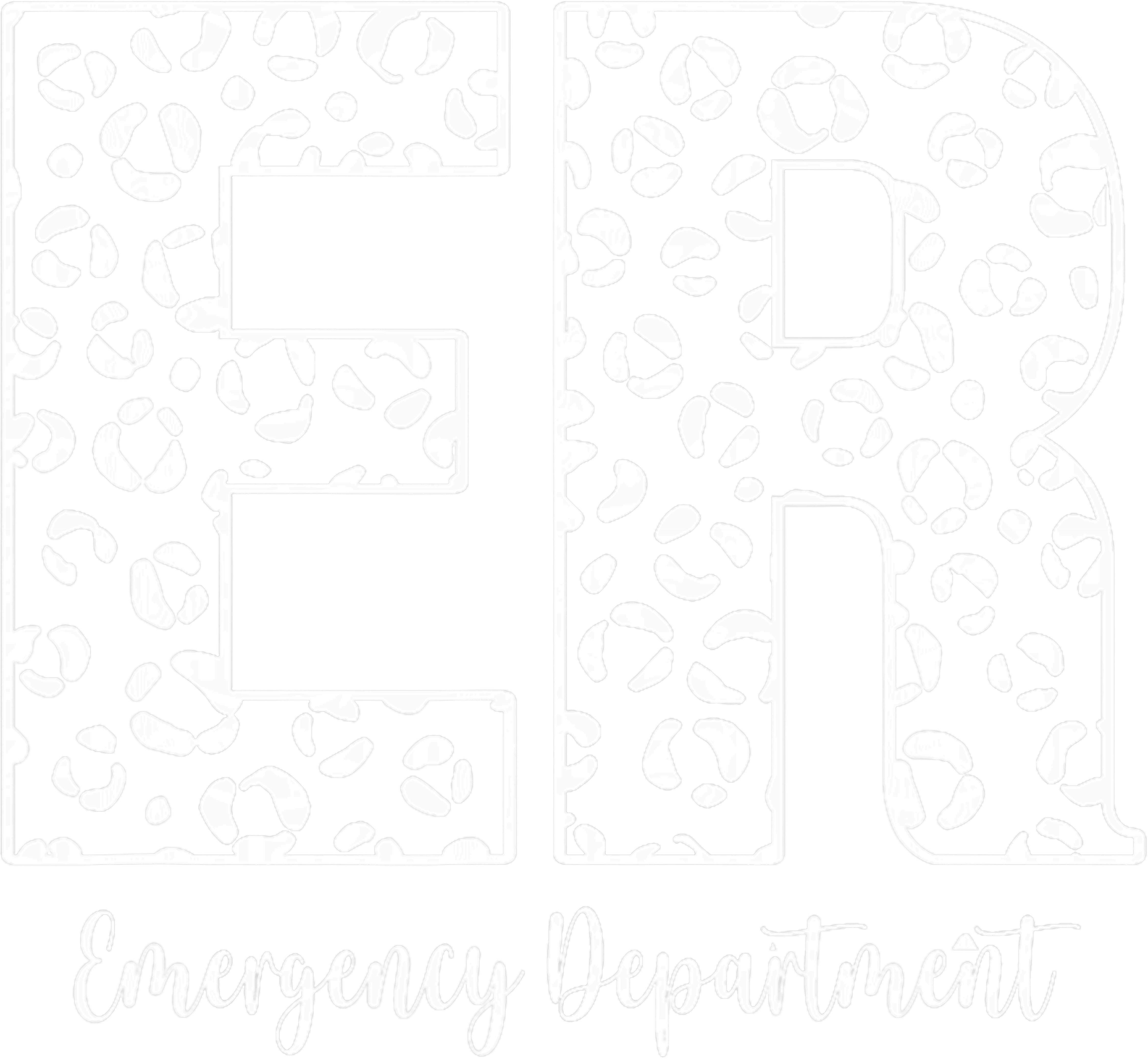 Leopard Emergency Room Monogram DTF Transfer