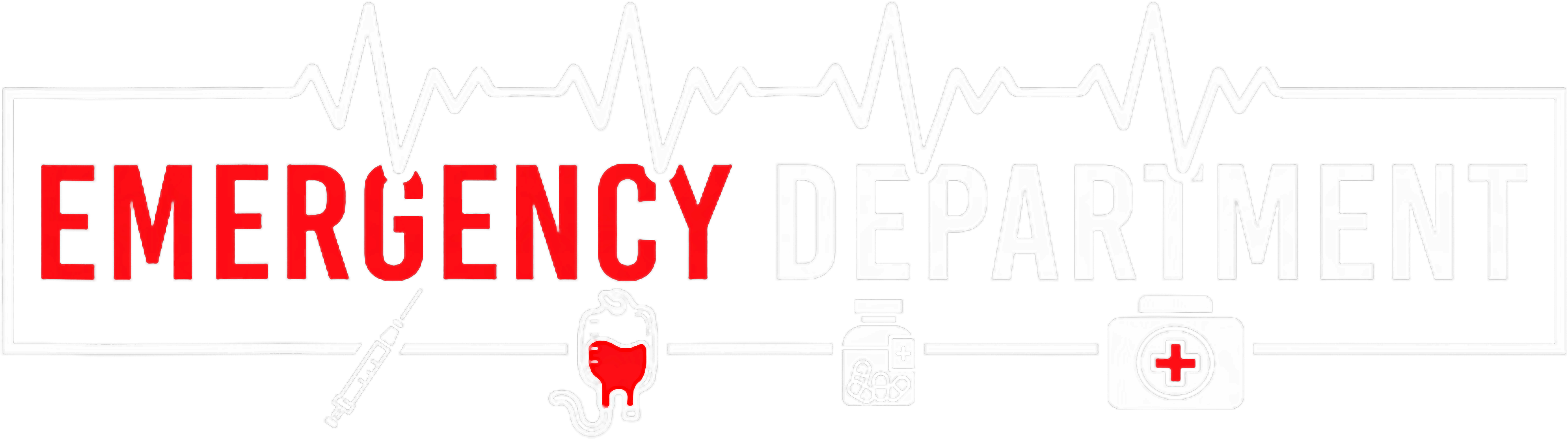 Emergency Department Medical Heartbeat DTF Transfer