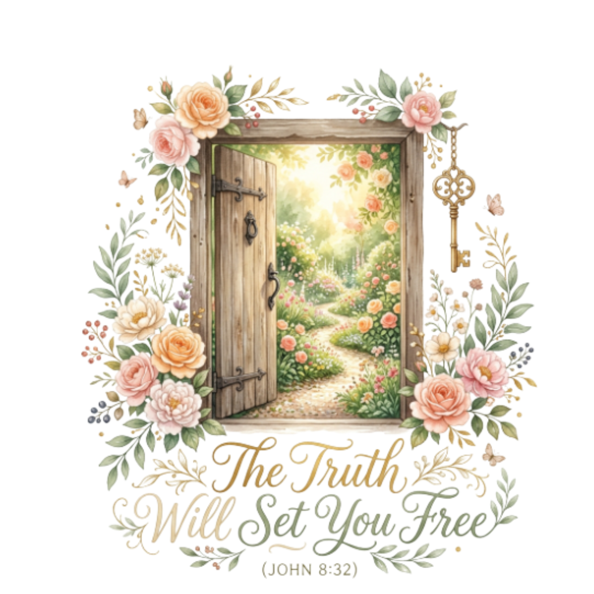 Truth Will Set You Free Garden Door DTF Transfer