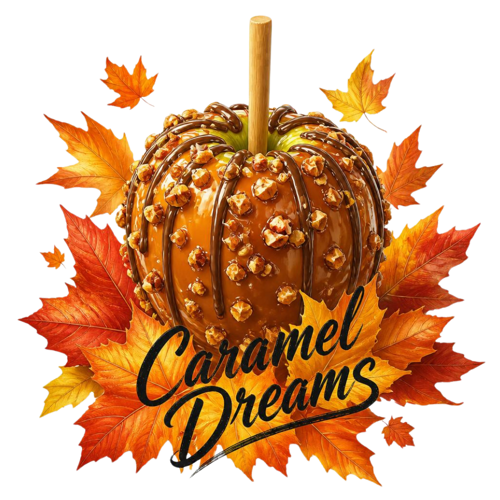 Caramel Dreams Fall Apple DTF Transfer