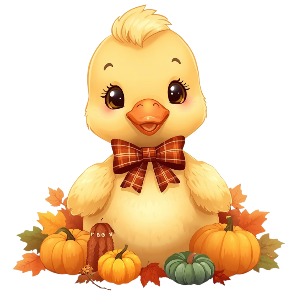 Cute Fall Duck DTF Transfer