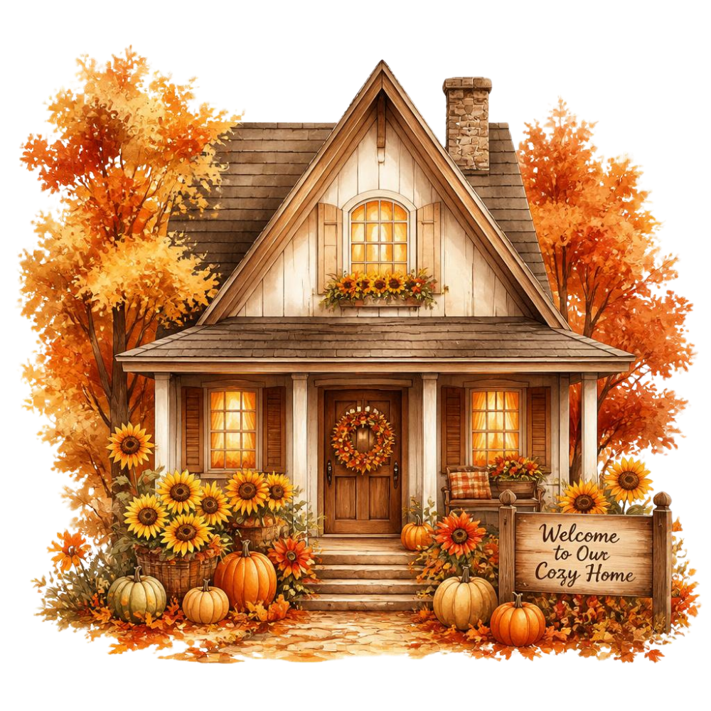 Cozy Autumn Home DTF Transfer