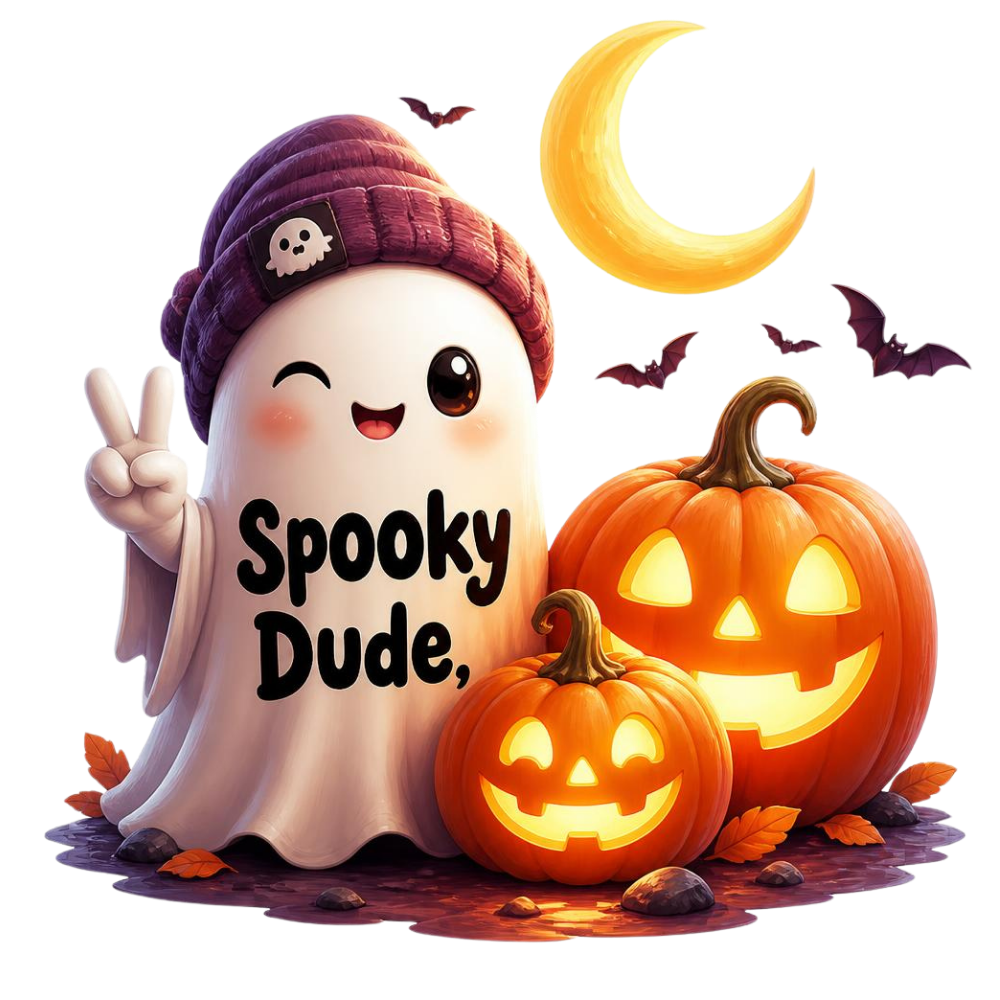Spooky Dude Halloween Ghost DTF Transfer