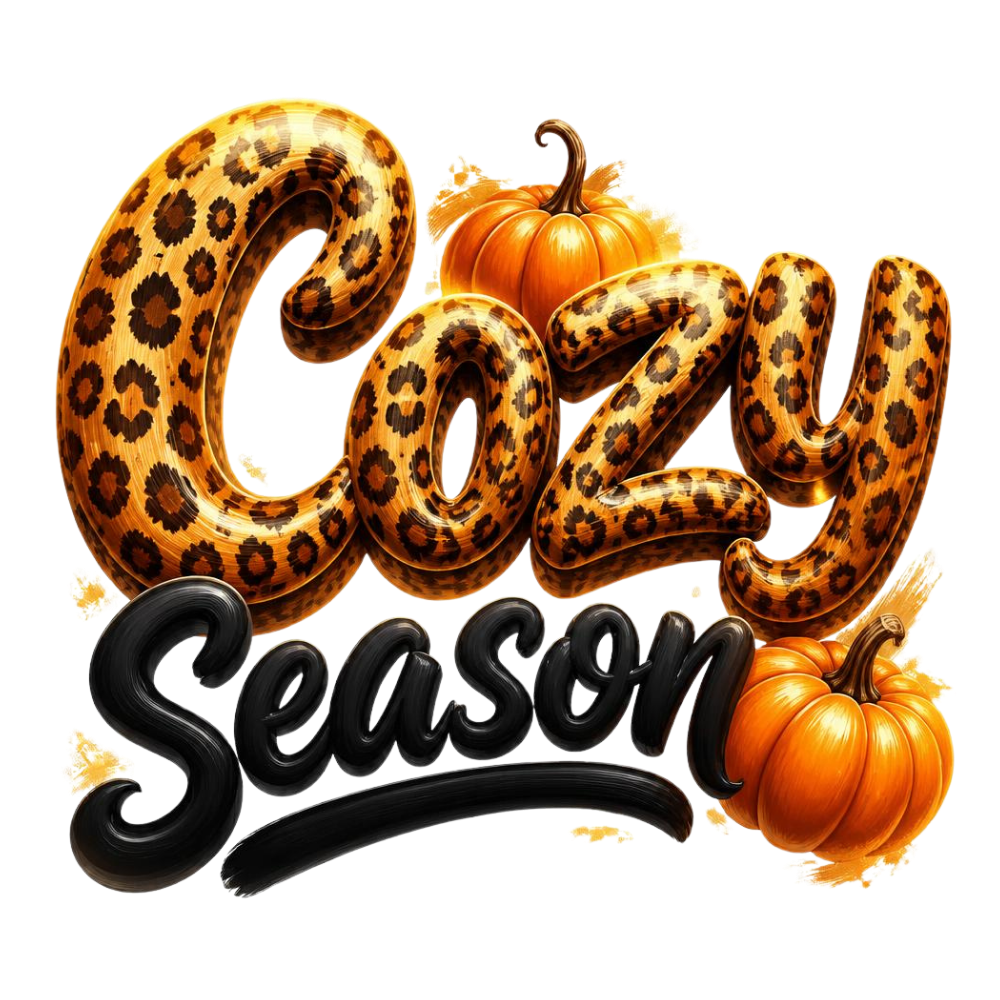 Cozy Leopard Fall Season DTF Transfer