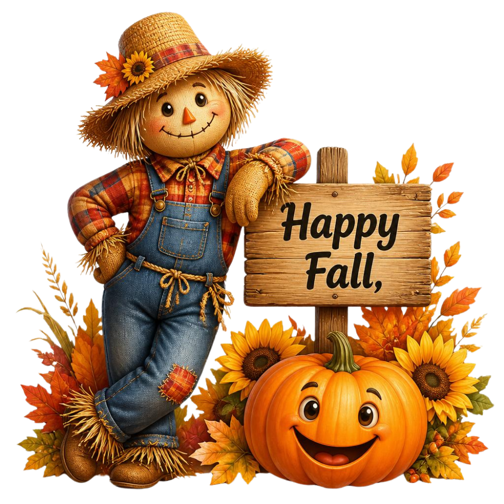 Happy Fall Scarecrow DTF Transfer
