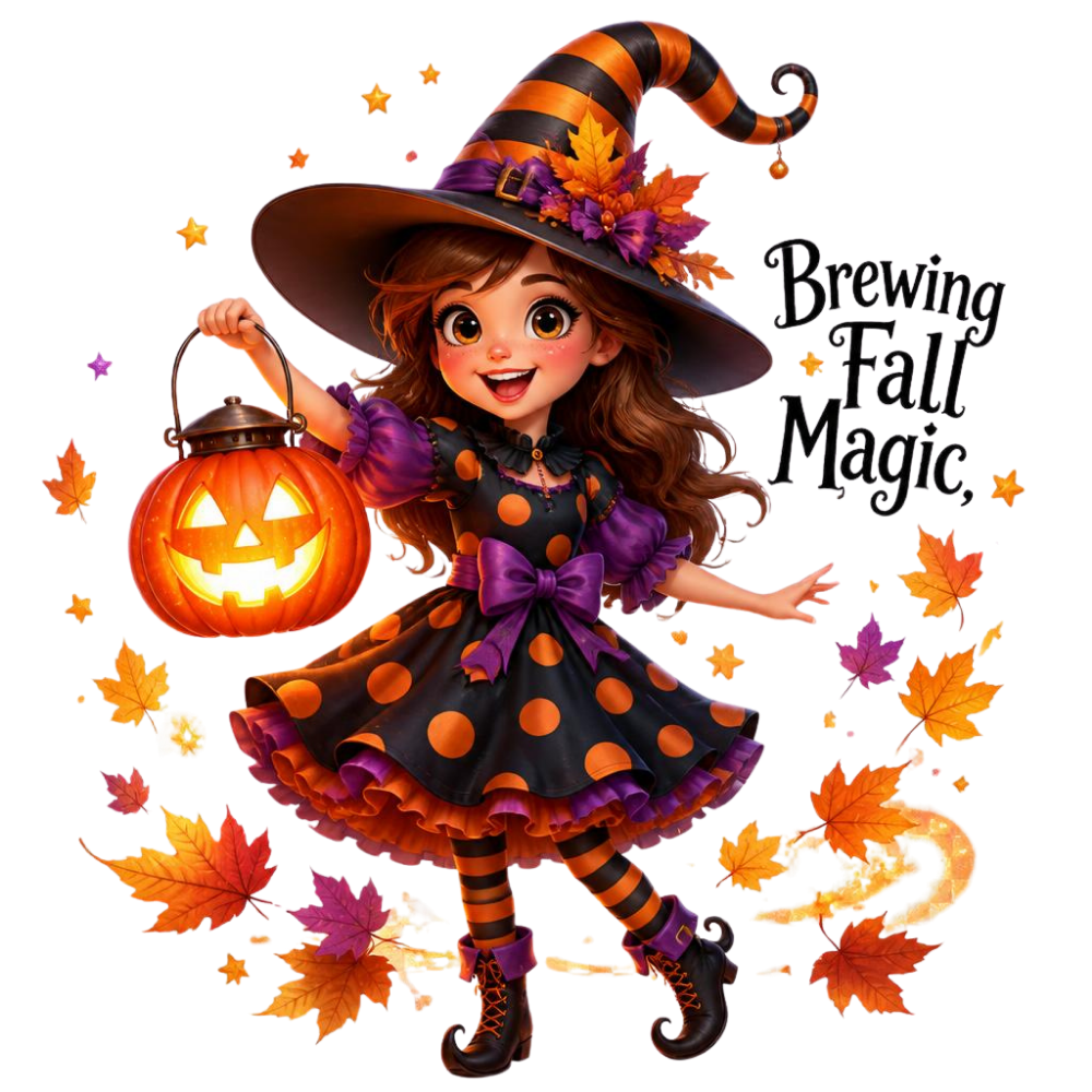 Brewing Fall Magic Witch DTF Transfer