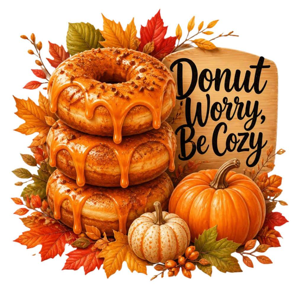Cozy Fall Pumpkin Donuts DTF Transfer