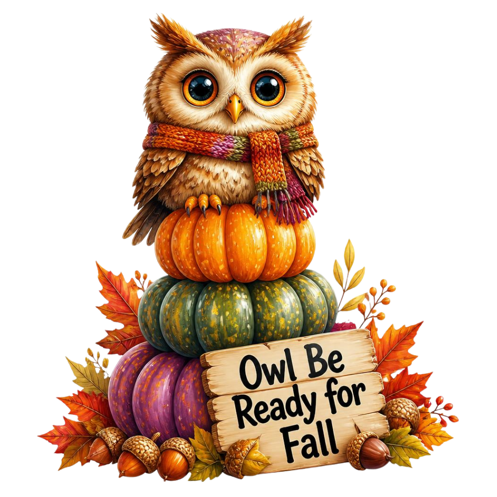 Owl Ready For Fall DTF Transfer