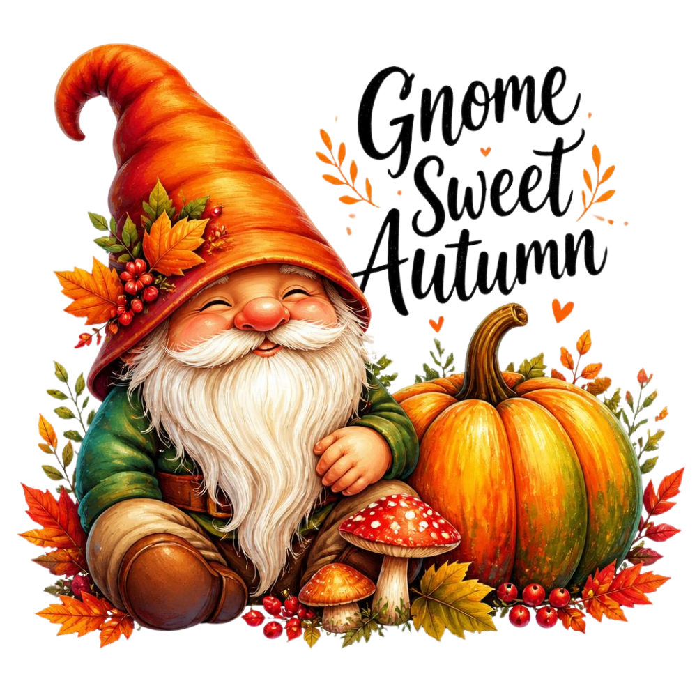 Gnome Sweet Autumn DTF Transfer