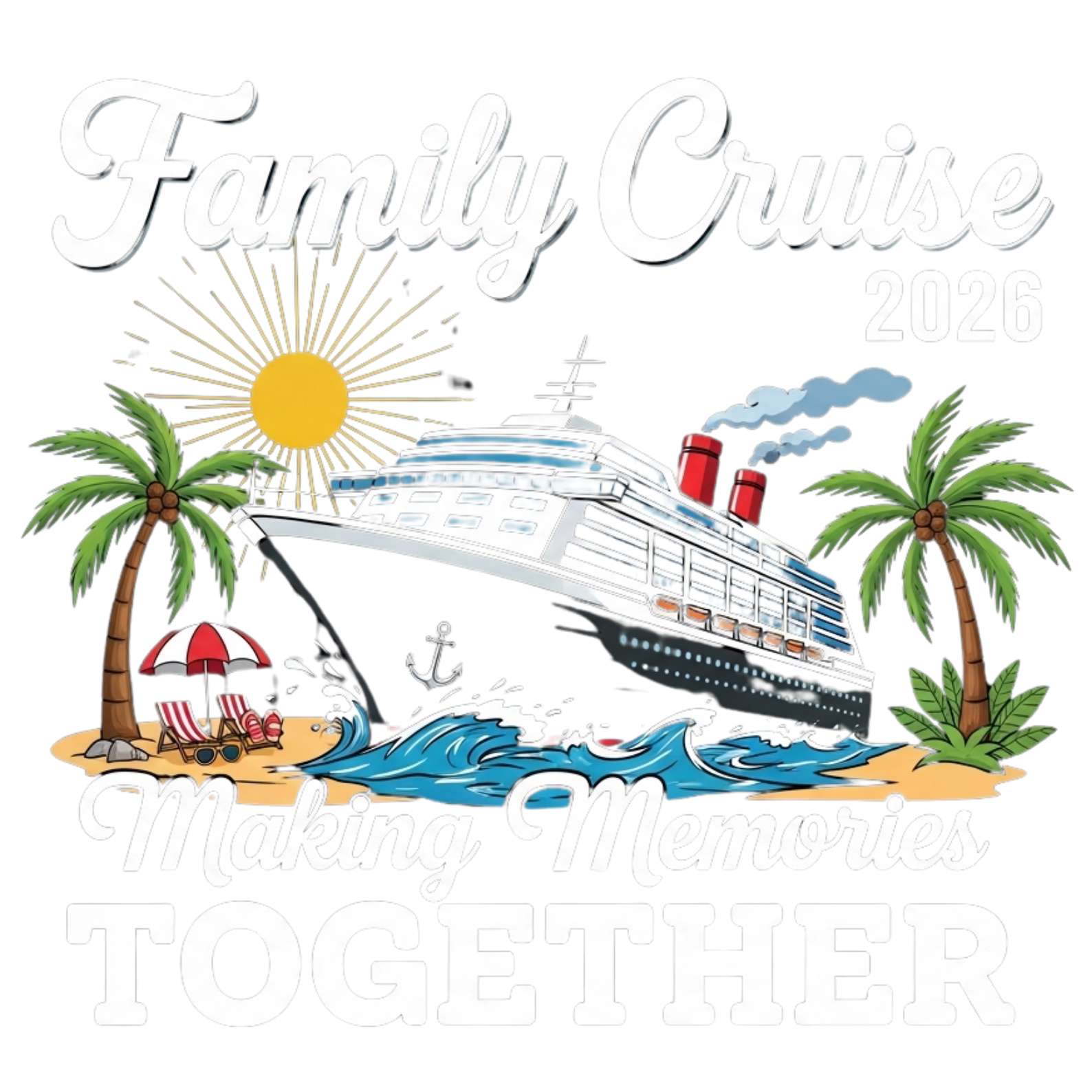 Family Cruise Memories Together DTF Transfer