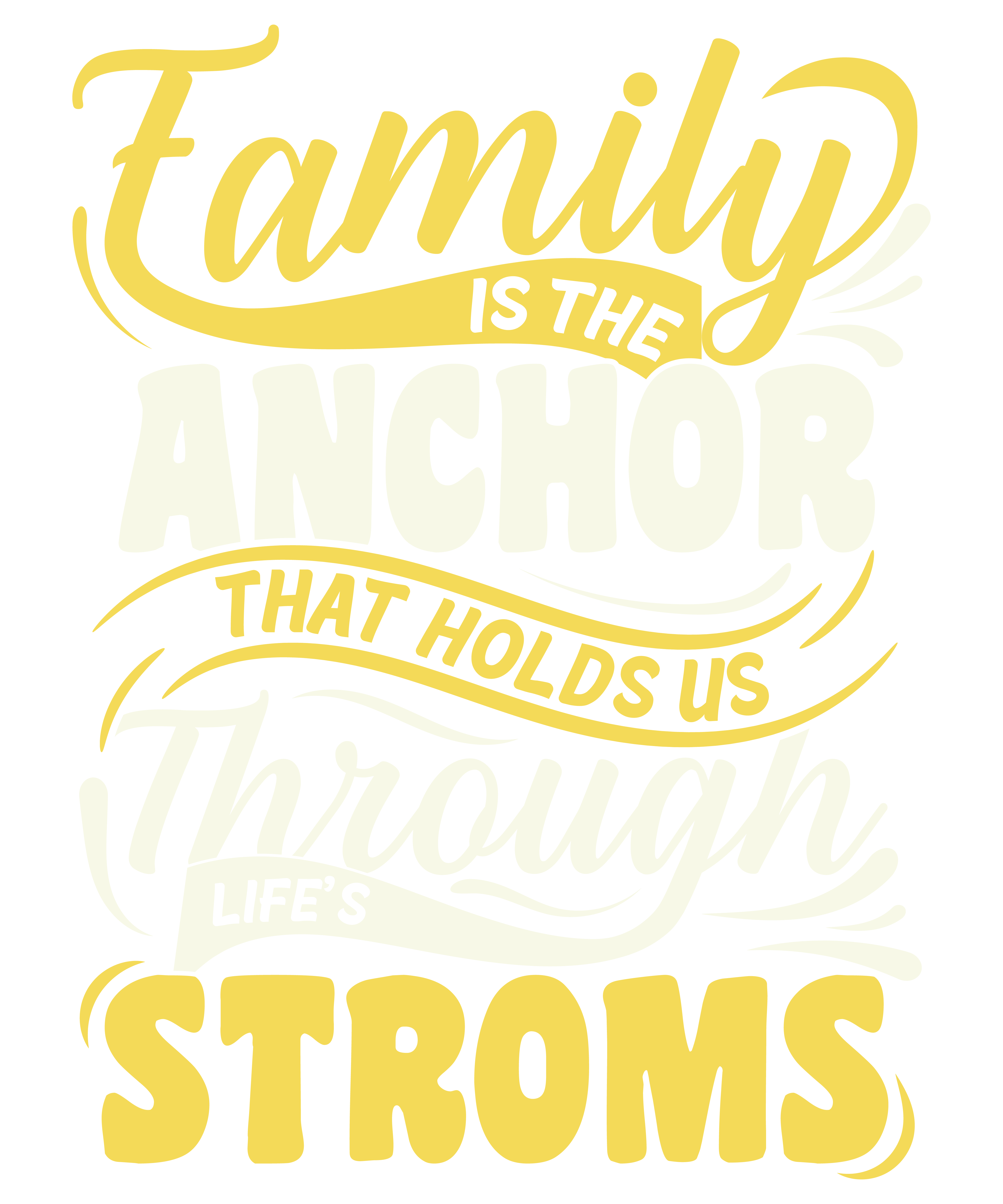 Family Strength Through Every Storm DTF Transfer