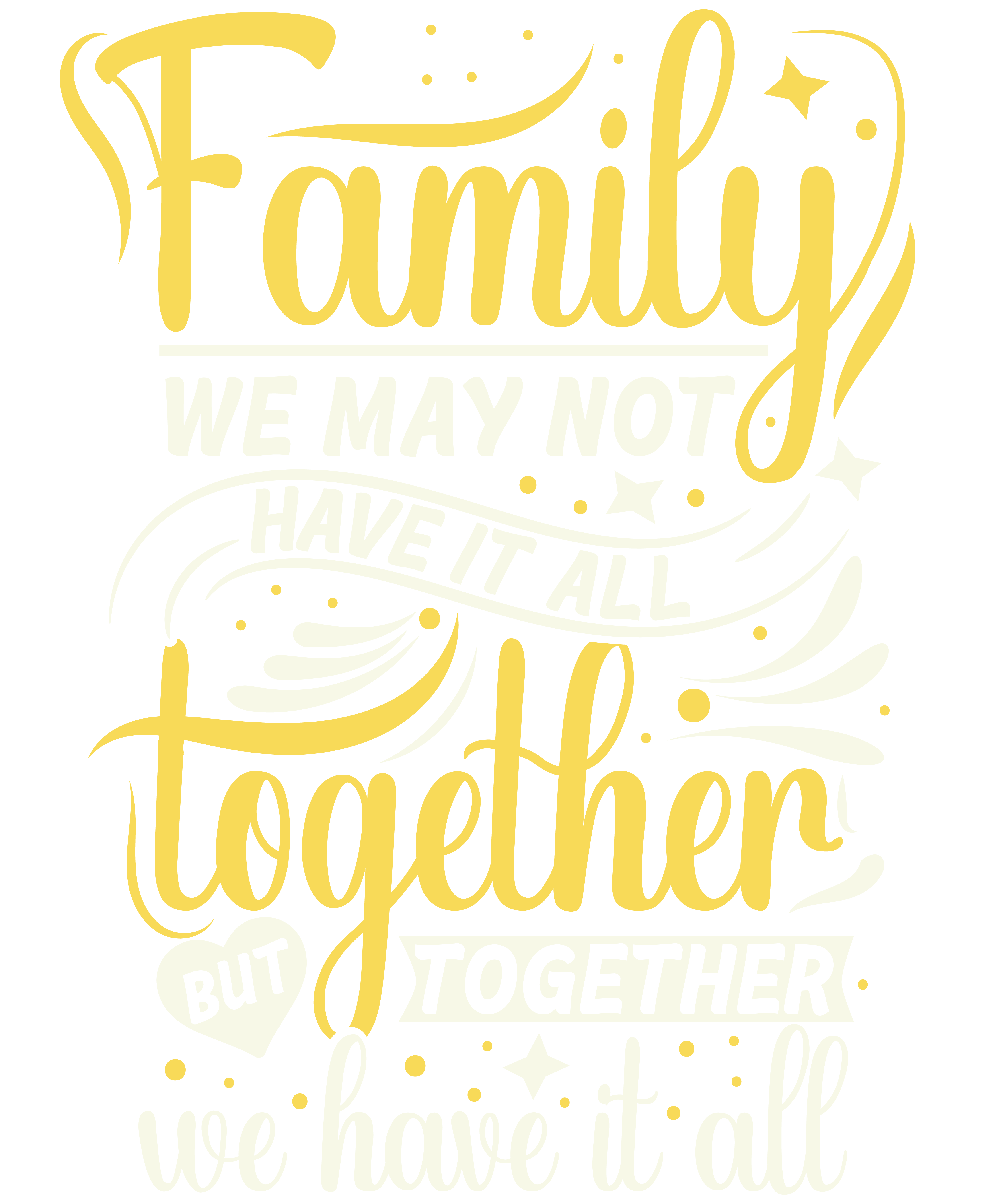 Family Together Through Everything DTF Transfer