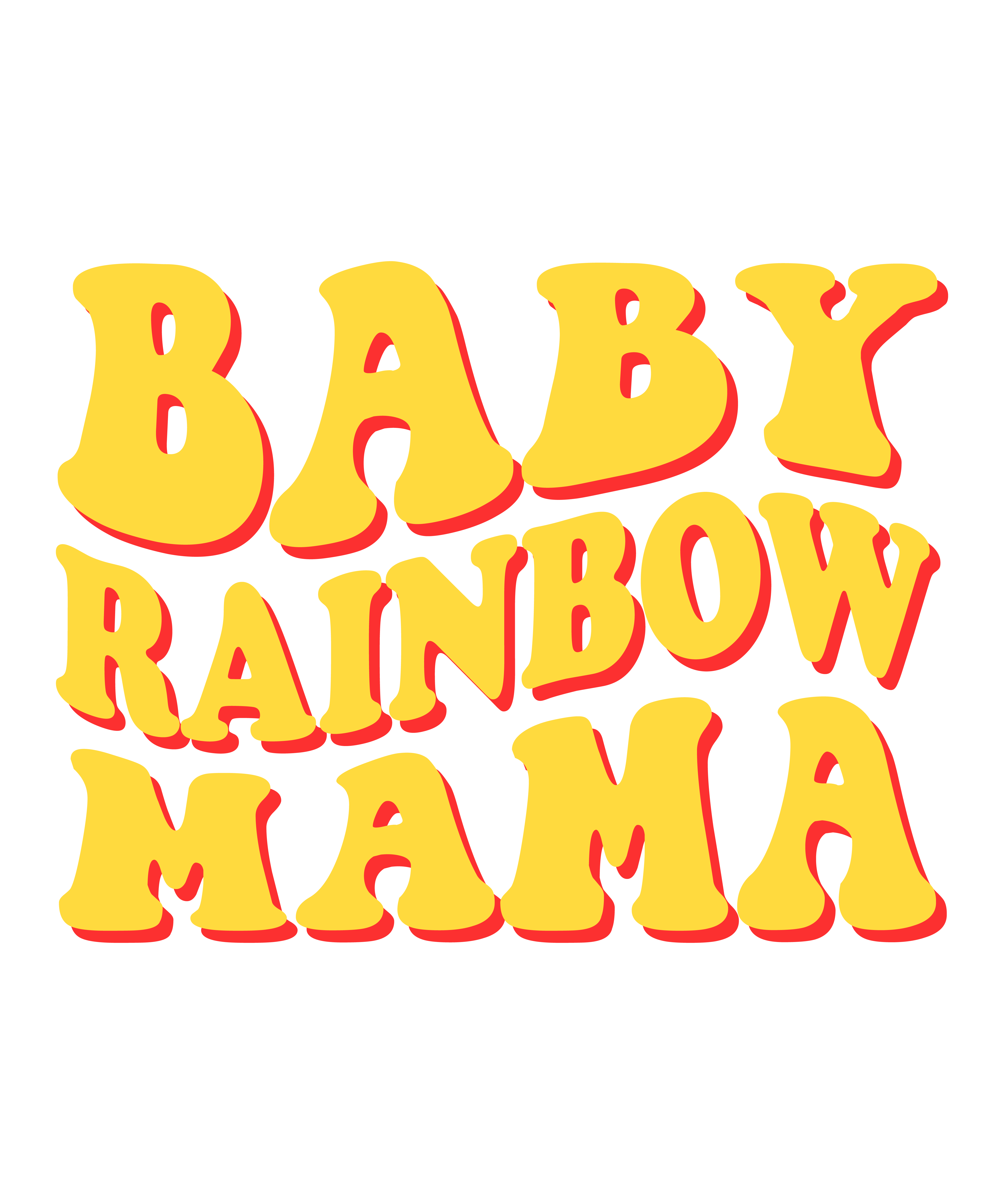 Baby Rainbow Mama DTF Transfer