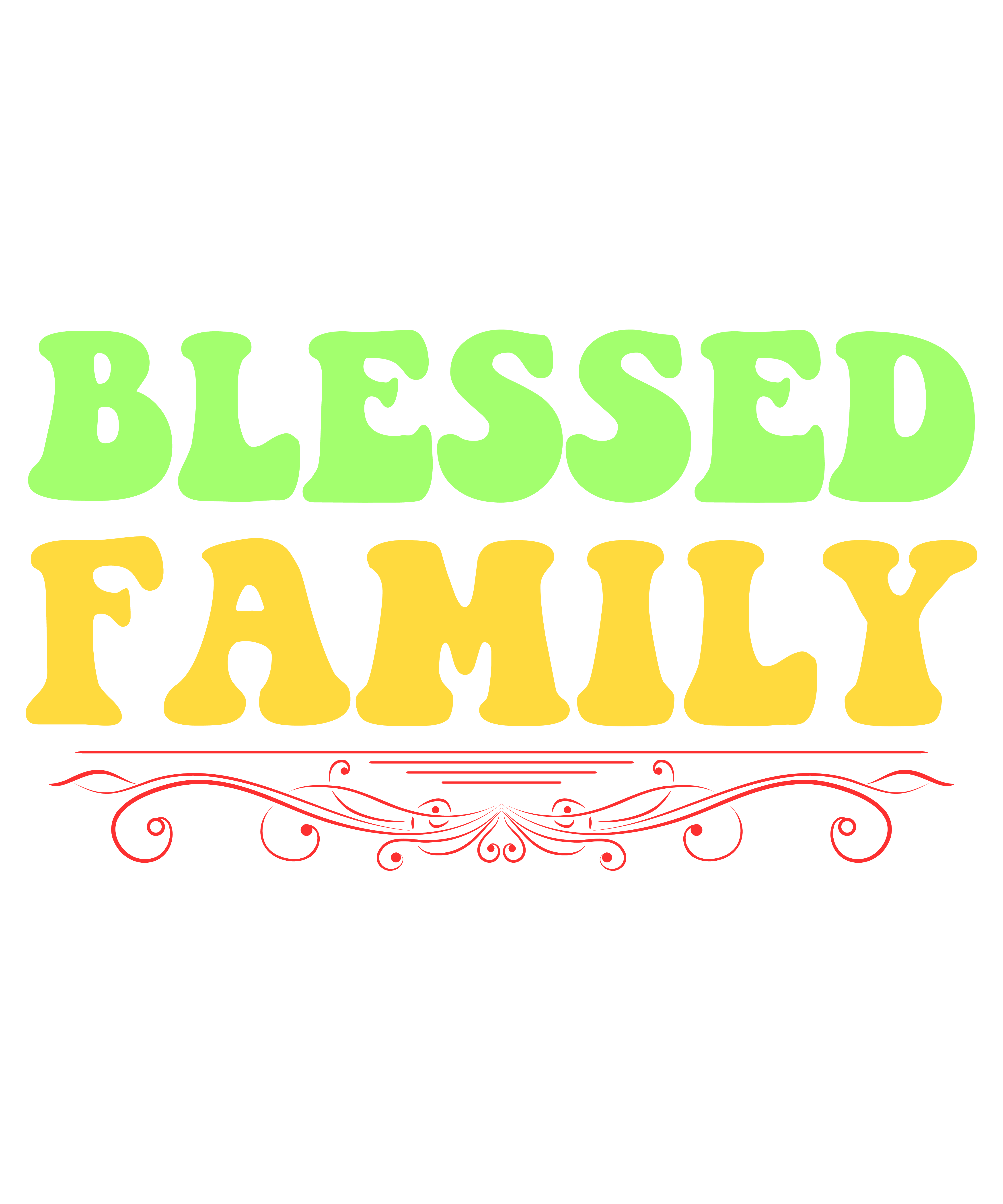 Blessed Family Together DTF Transfer