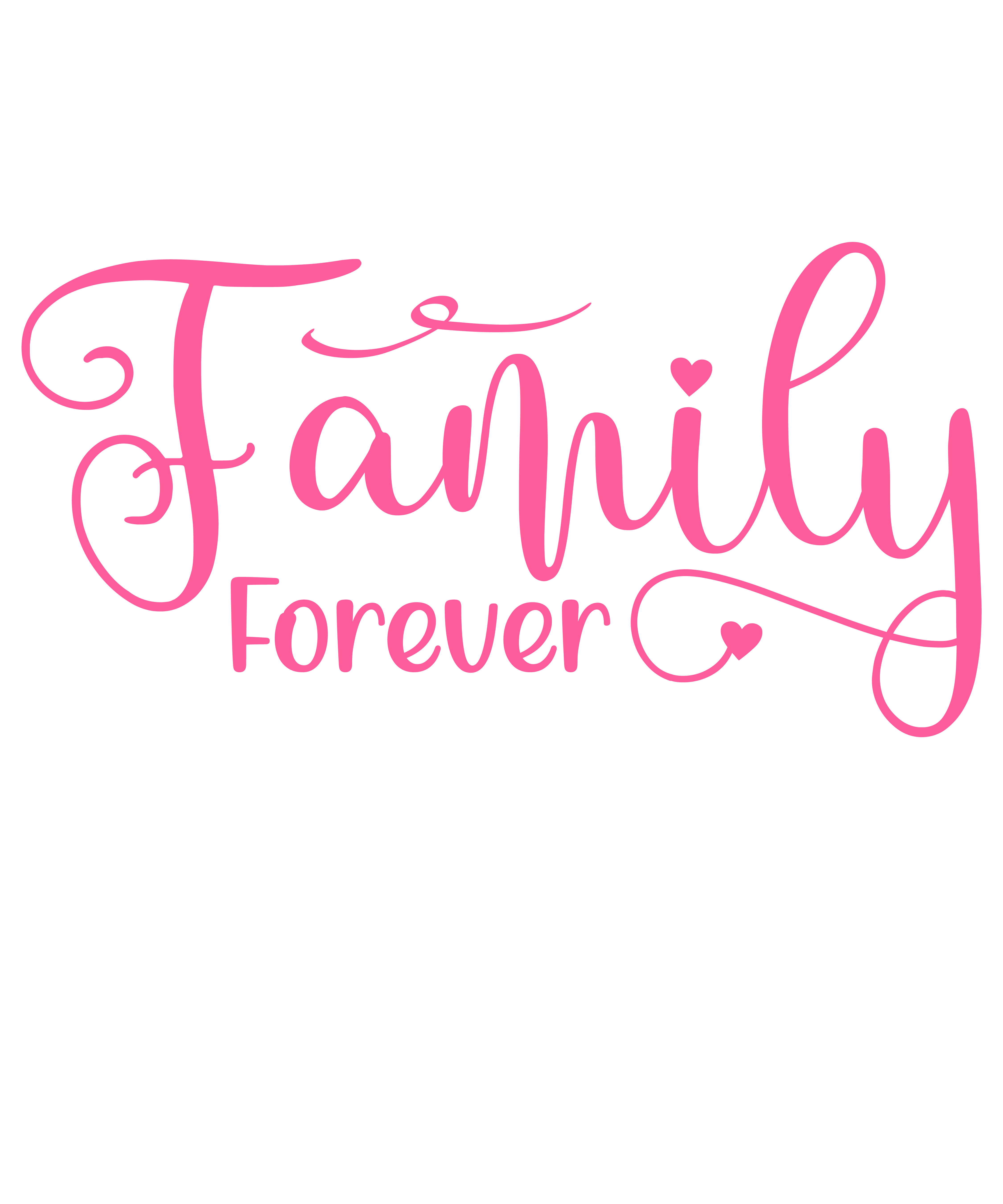 Family Forever Love DTF Transfer