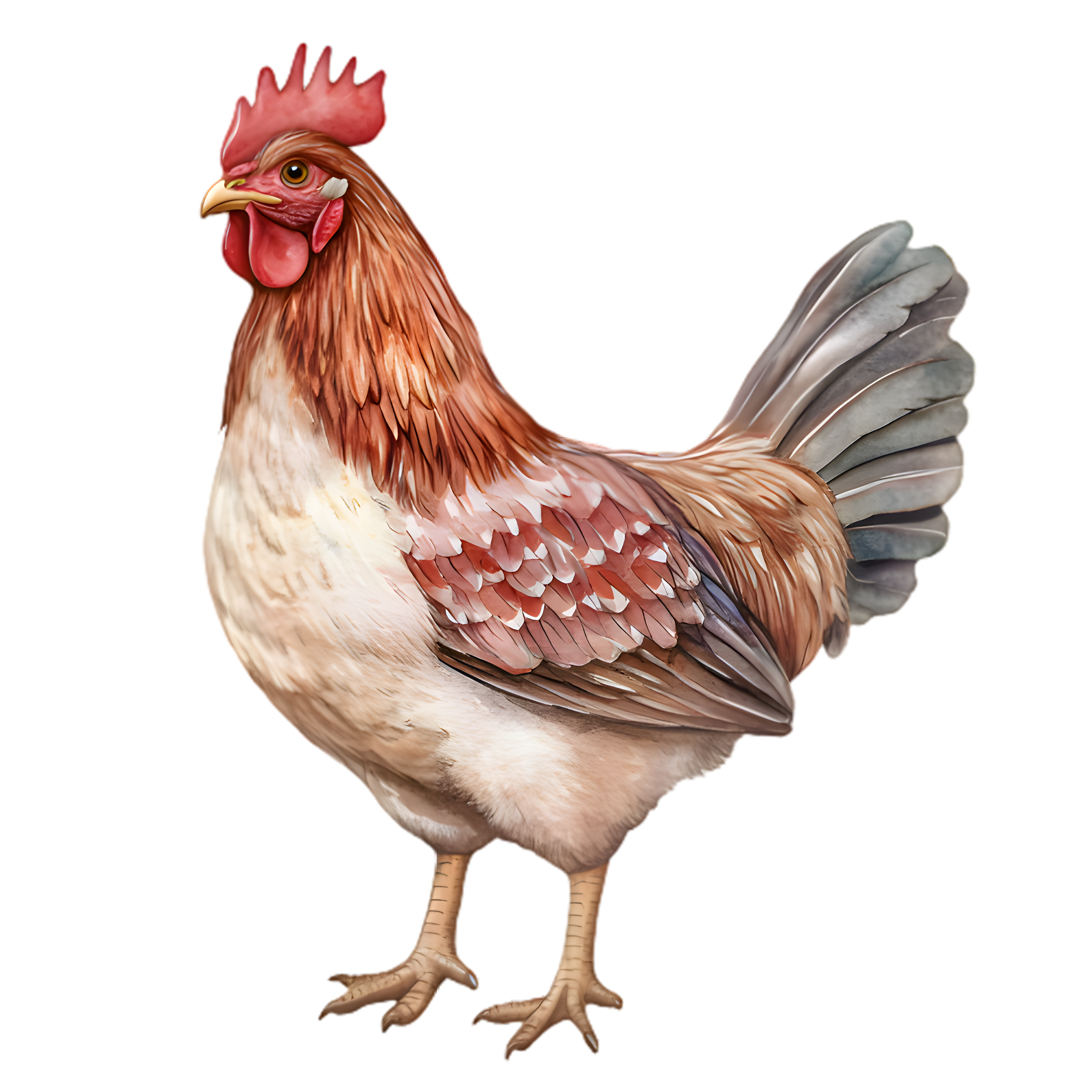 Watercolor Brown Hen DTF Transfer