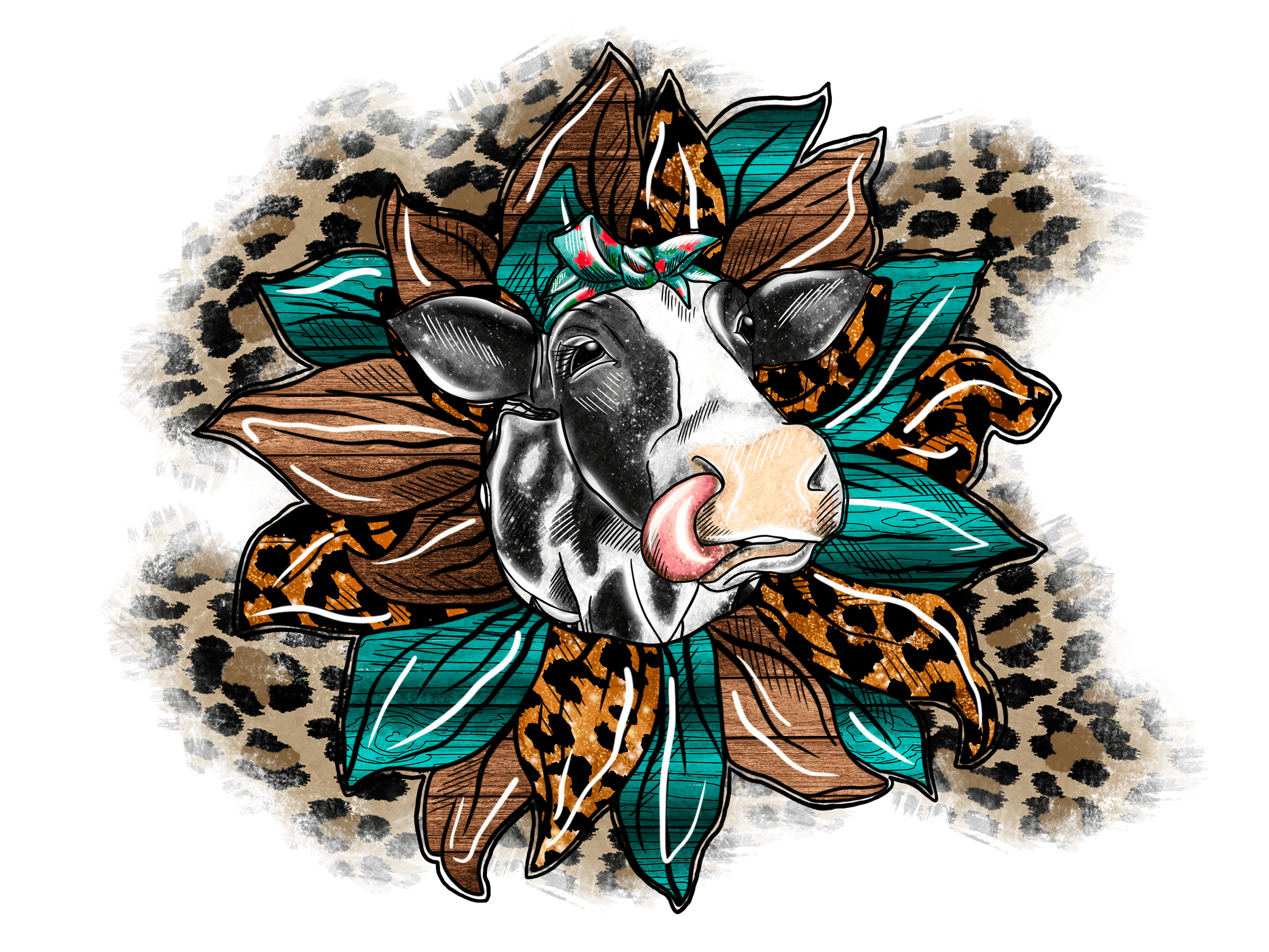 Rustic Farmhouse Cow Lover DTF Transfer
