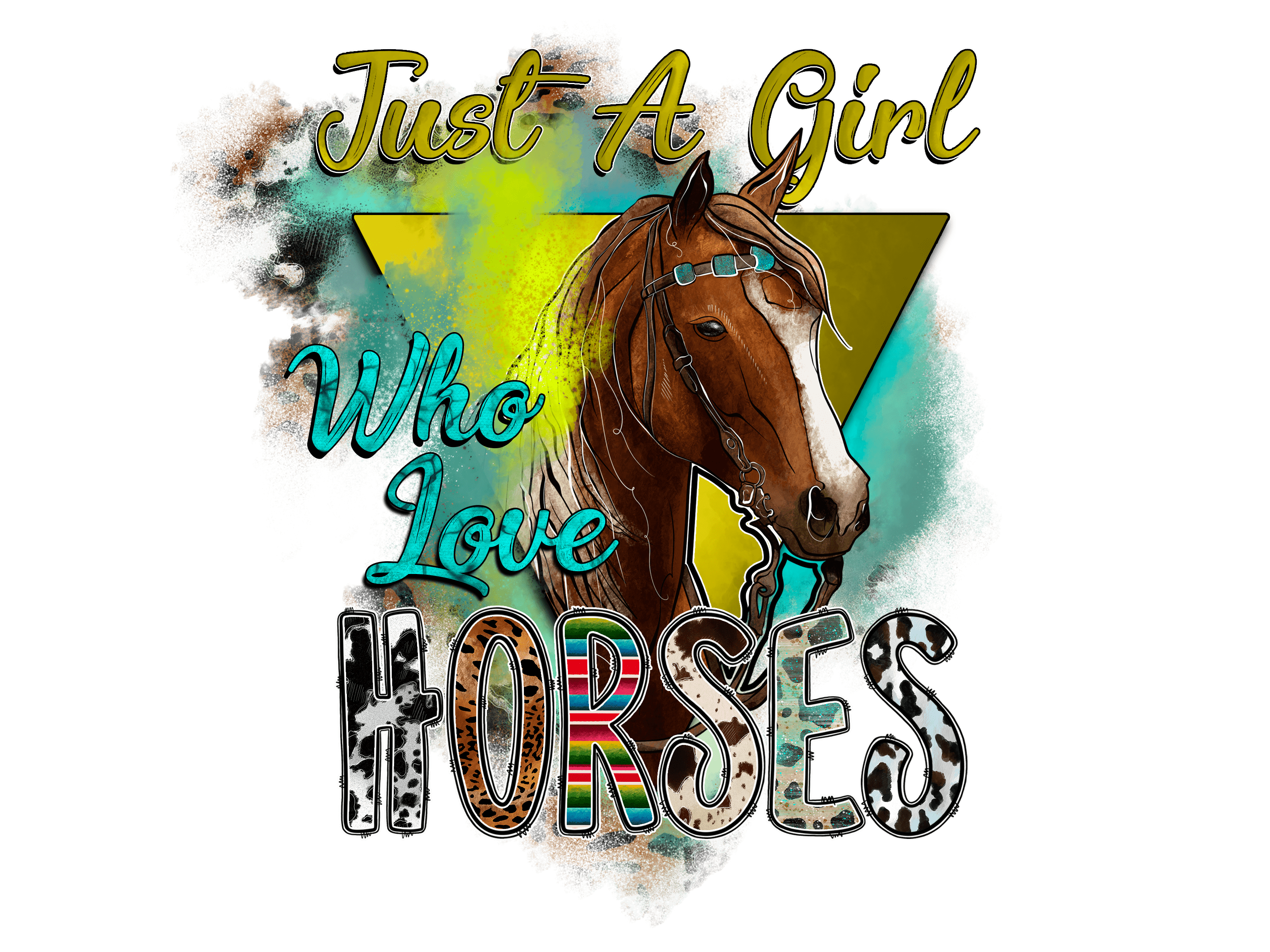 Just A Girl Who Loves Horses DTF Transfer
