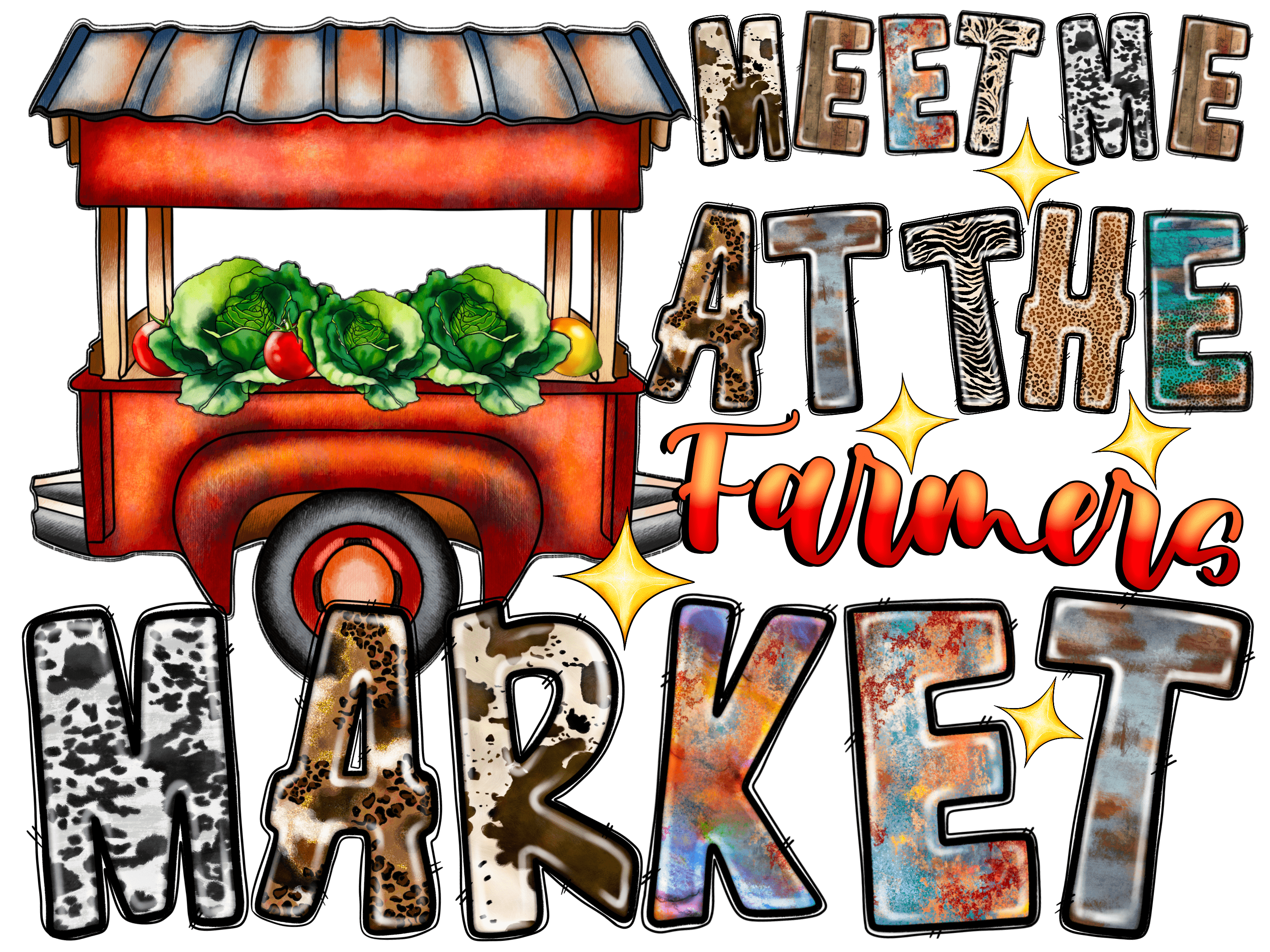 Meet Me At The Farmers Market DTF Transfer