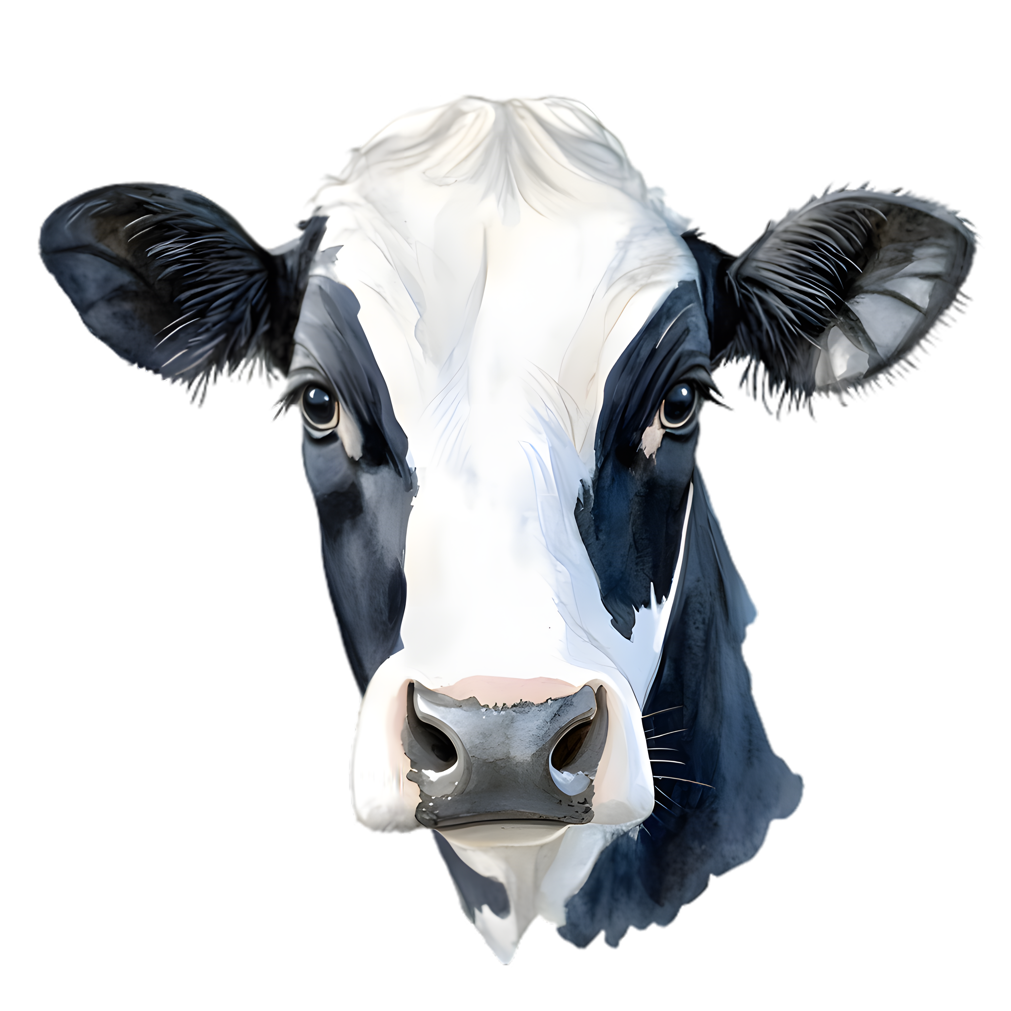 Watercolor Holstein Cow DTF Transfer