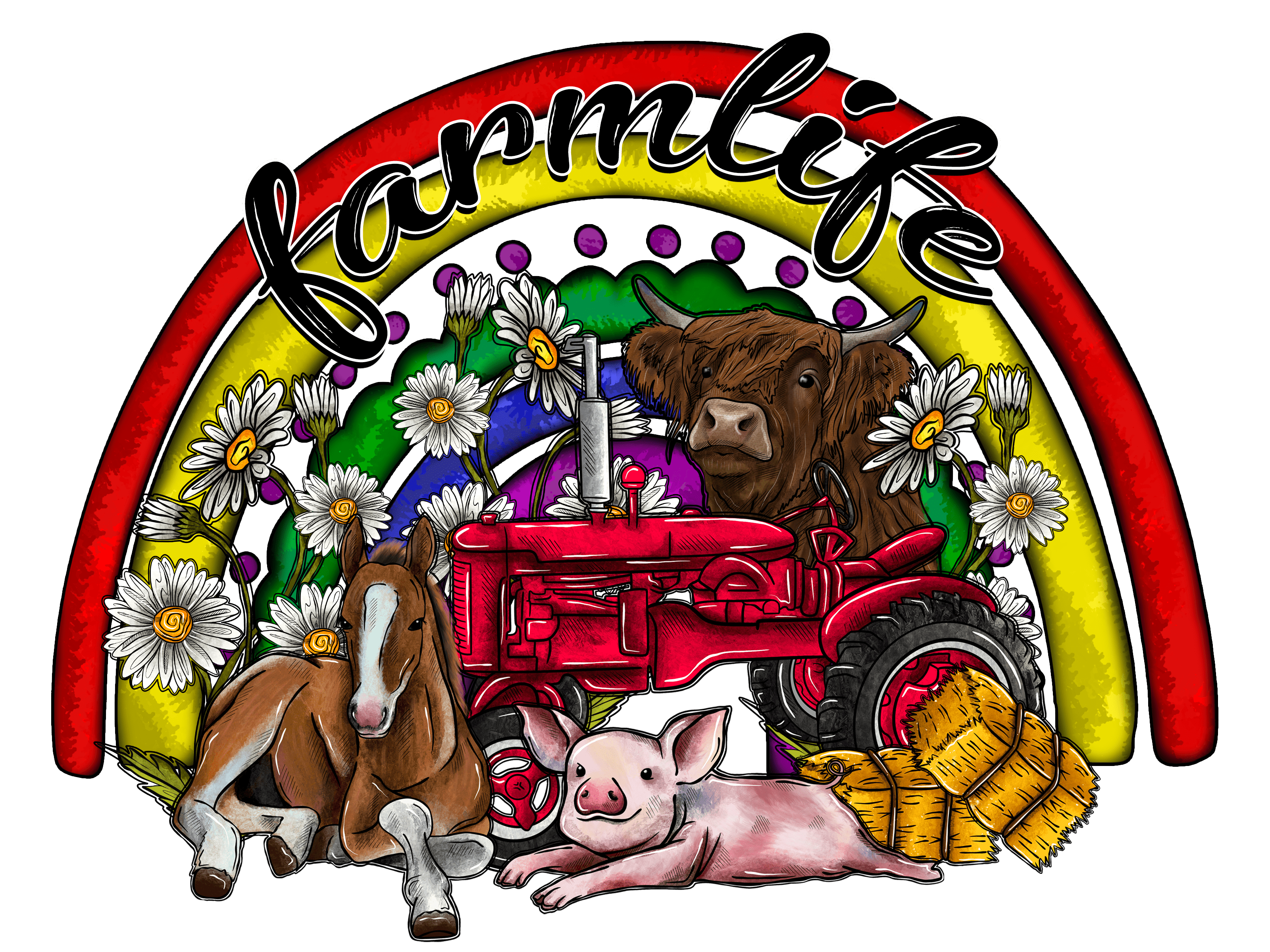 Tractor Livestock And Country Living DTF Transfer
