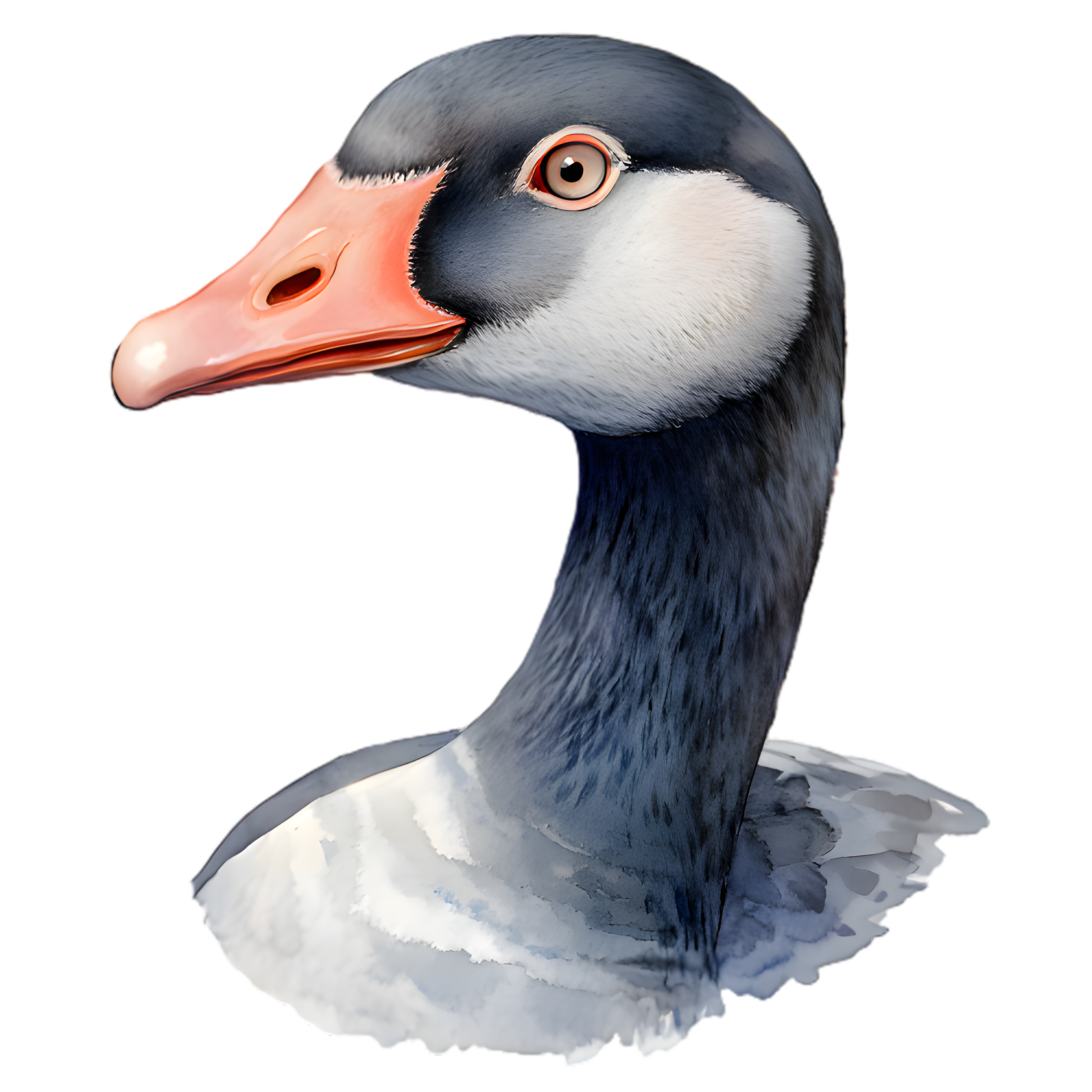 Watercolor Goose Portrait DTF Transfer