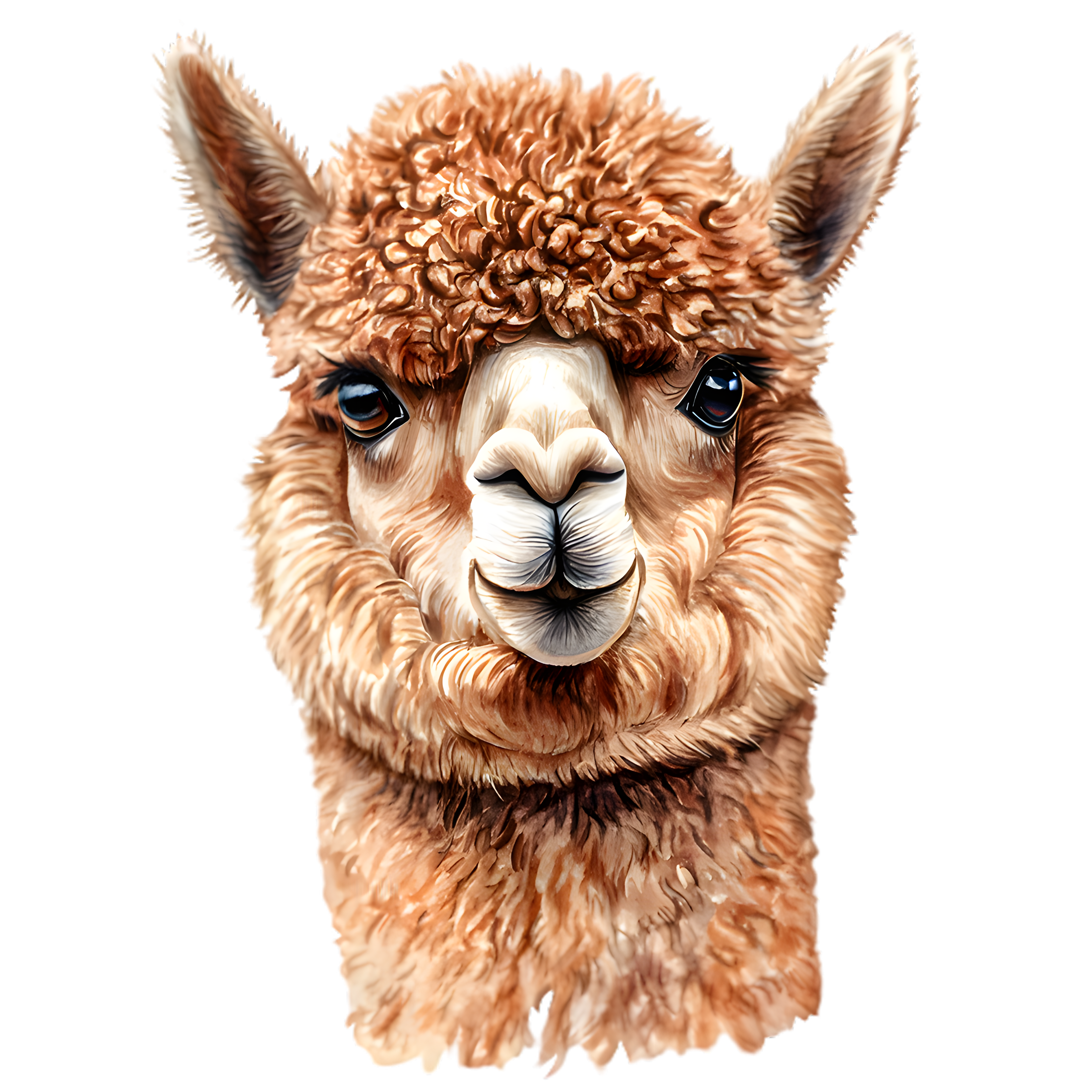 Fluffy White Alpaca DTF Transfer