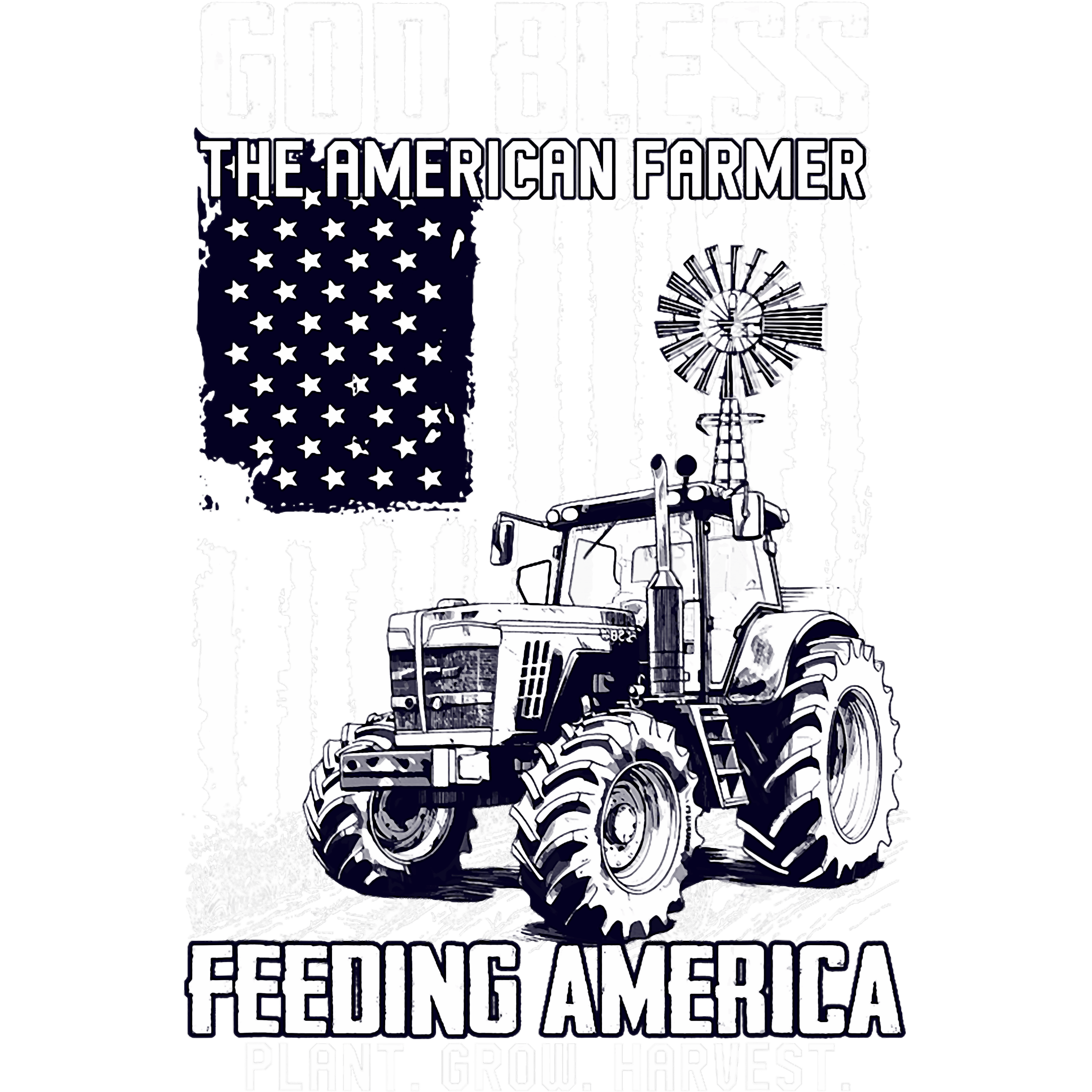 God Bless the American Farmer Feeding America DTF Transfer