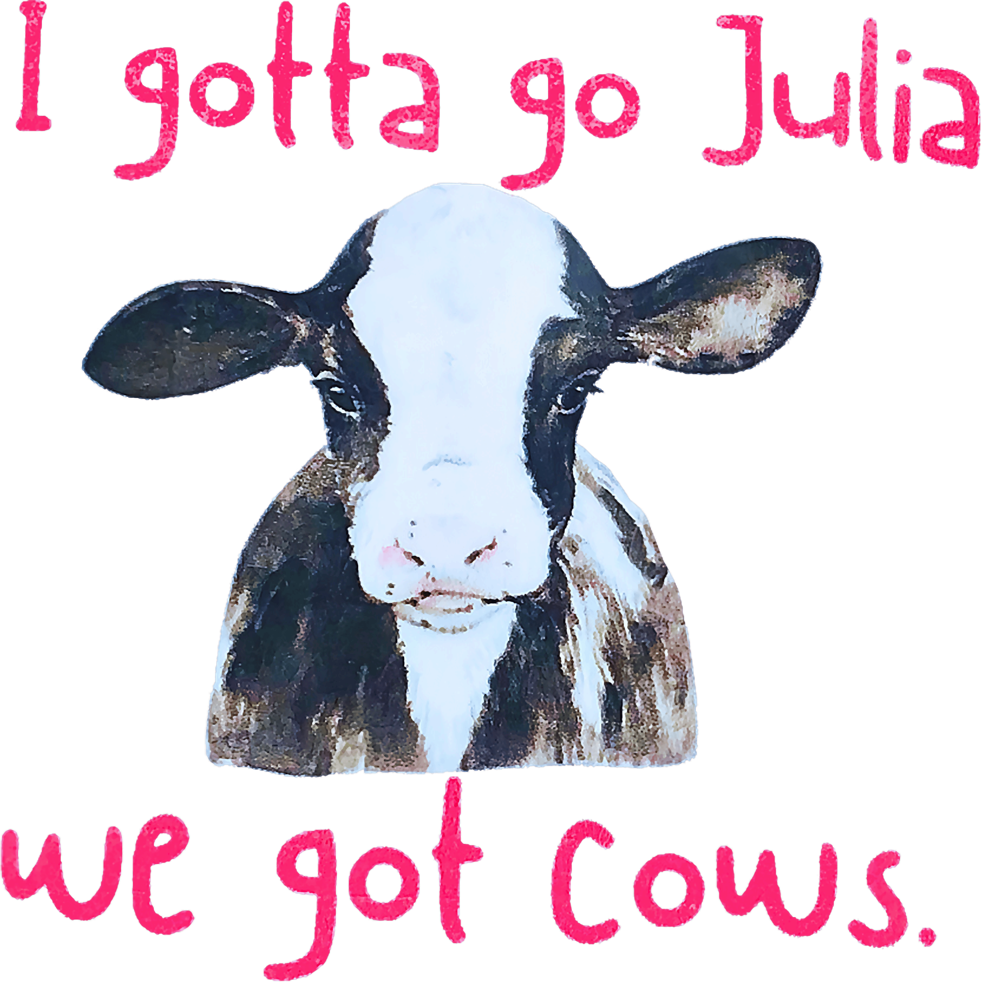 Funny Cow Farmer DTF Transfer