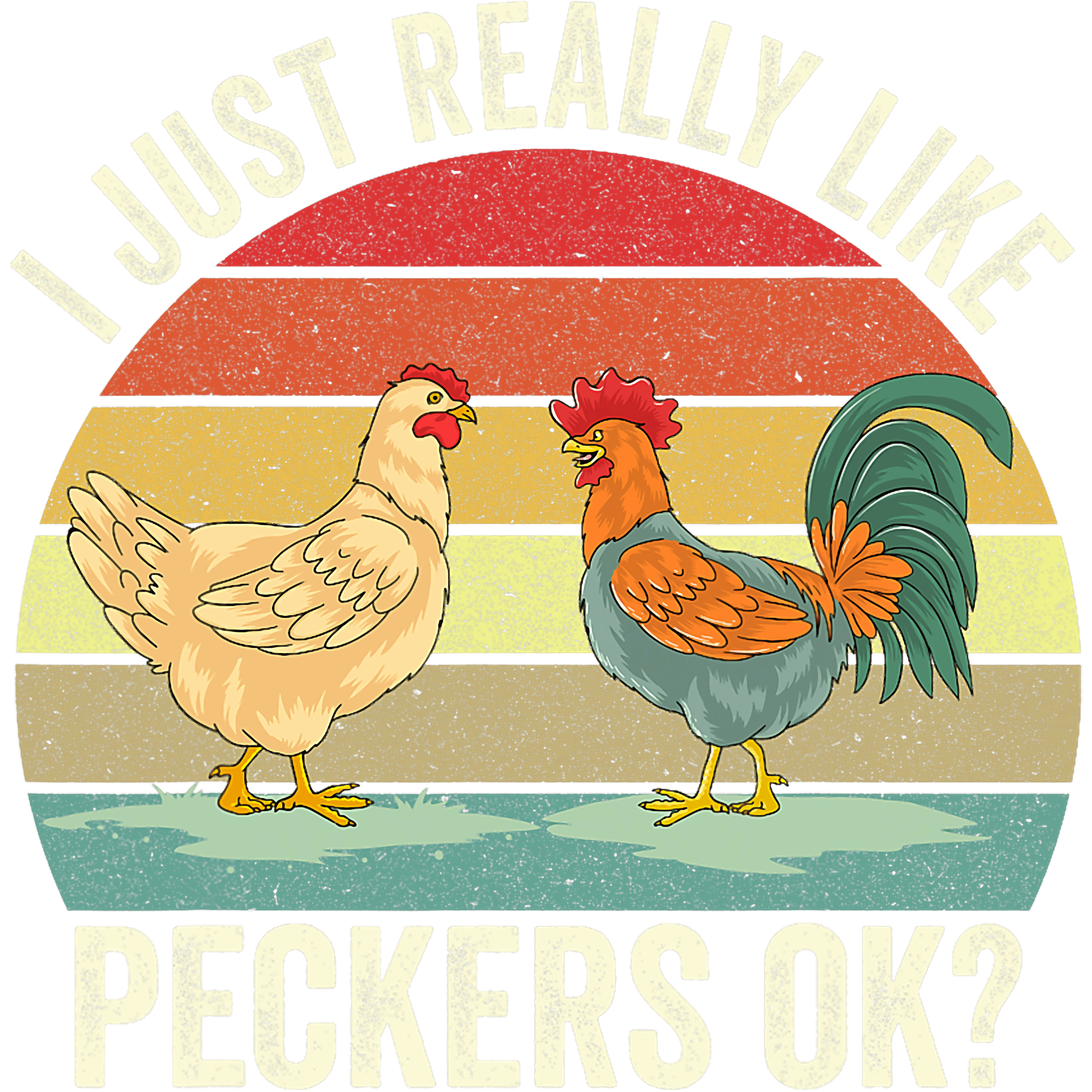 Funny Chicken Pecker DTF Transfer