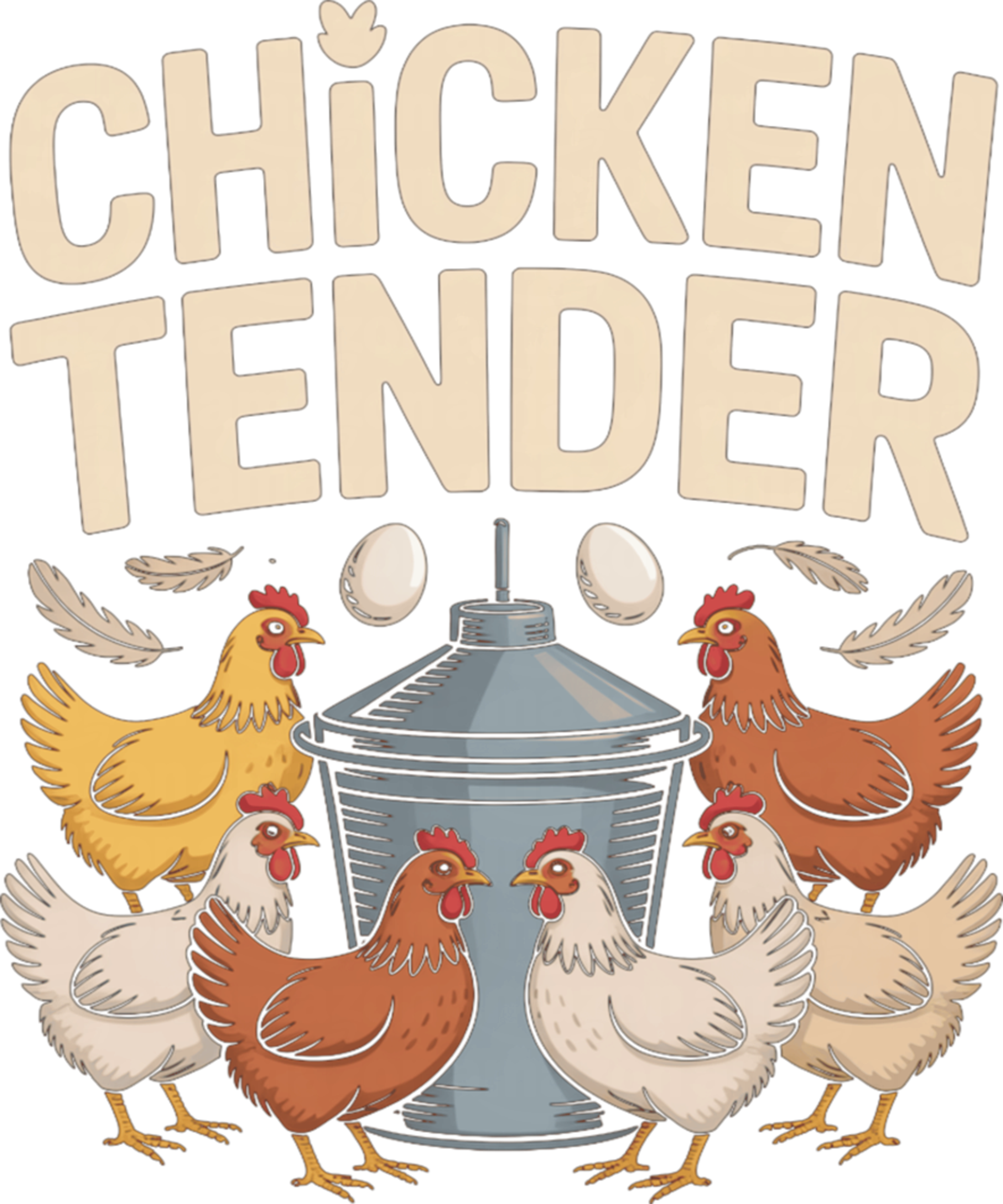 Chicken Tender Farm Life DTF Transfer