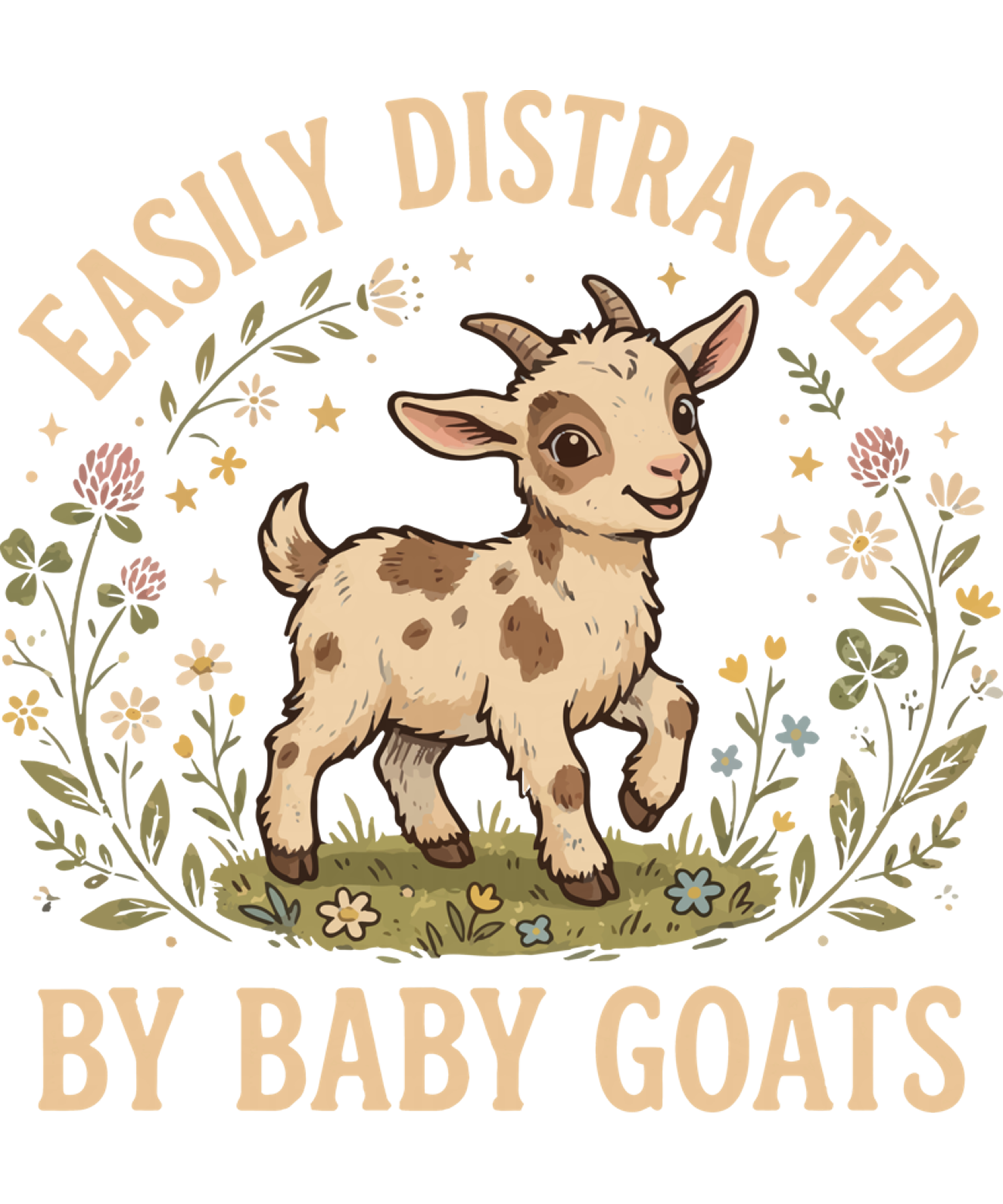 Easily Distracted By Baby Goats DTF Transfer