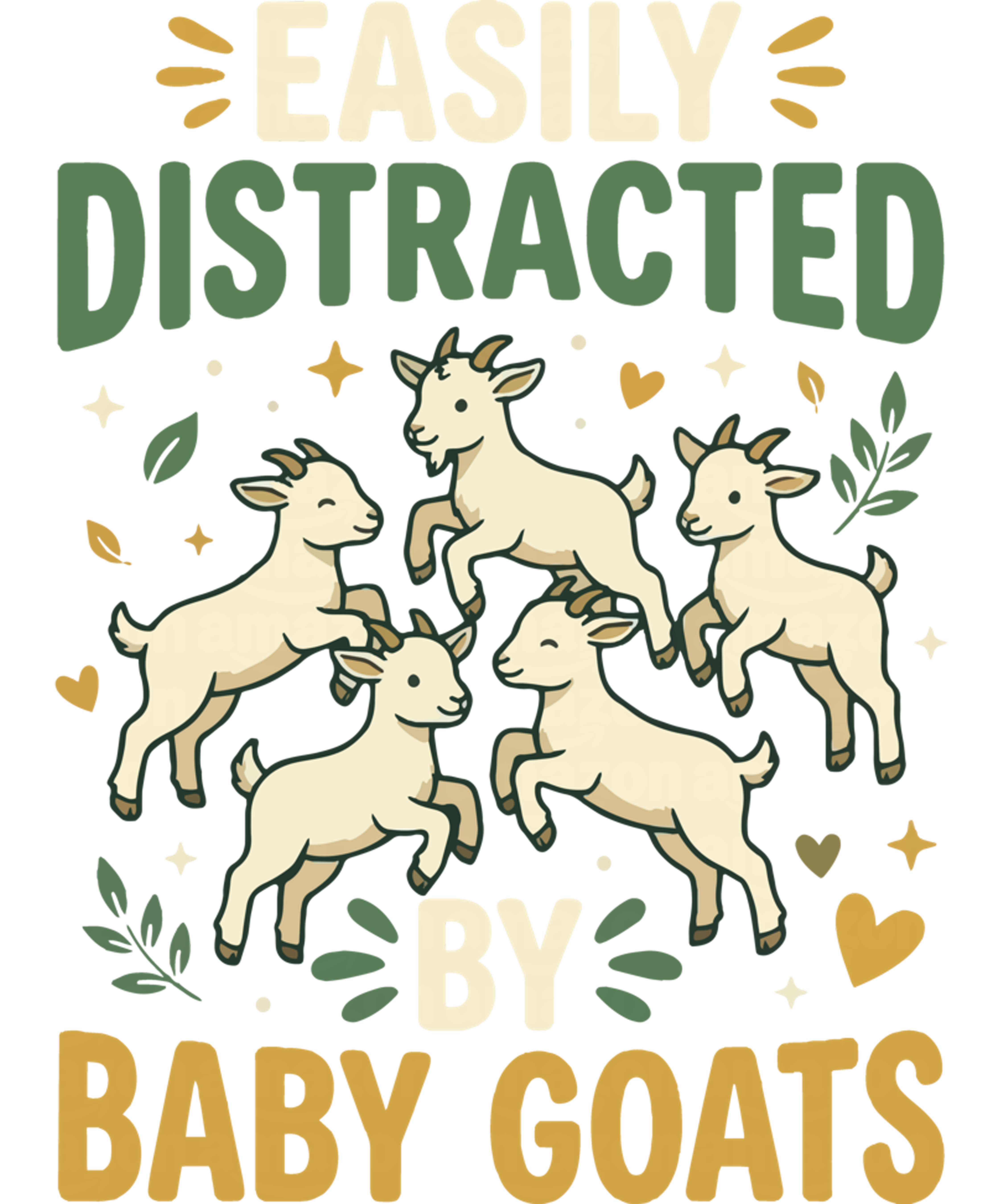 Easily Distracted By Baby Goats DTF Transfer