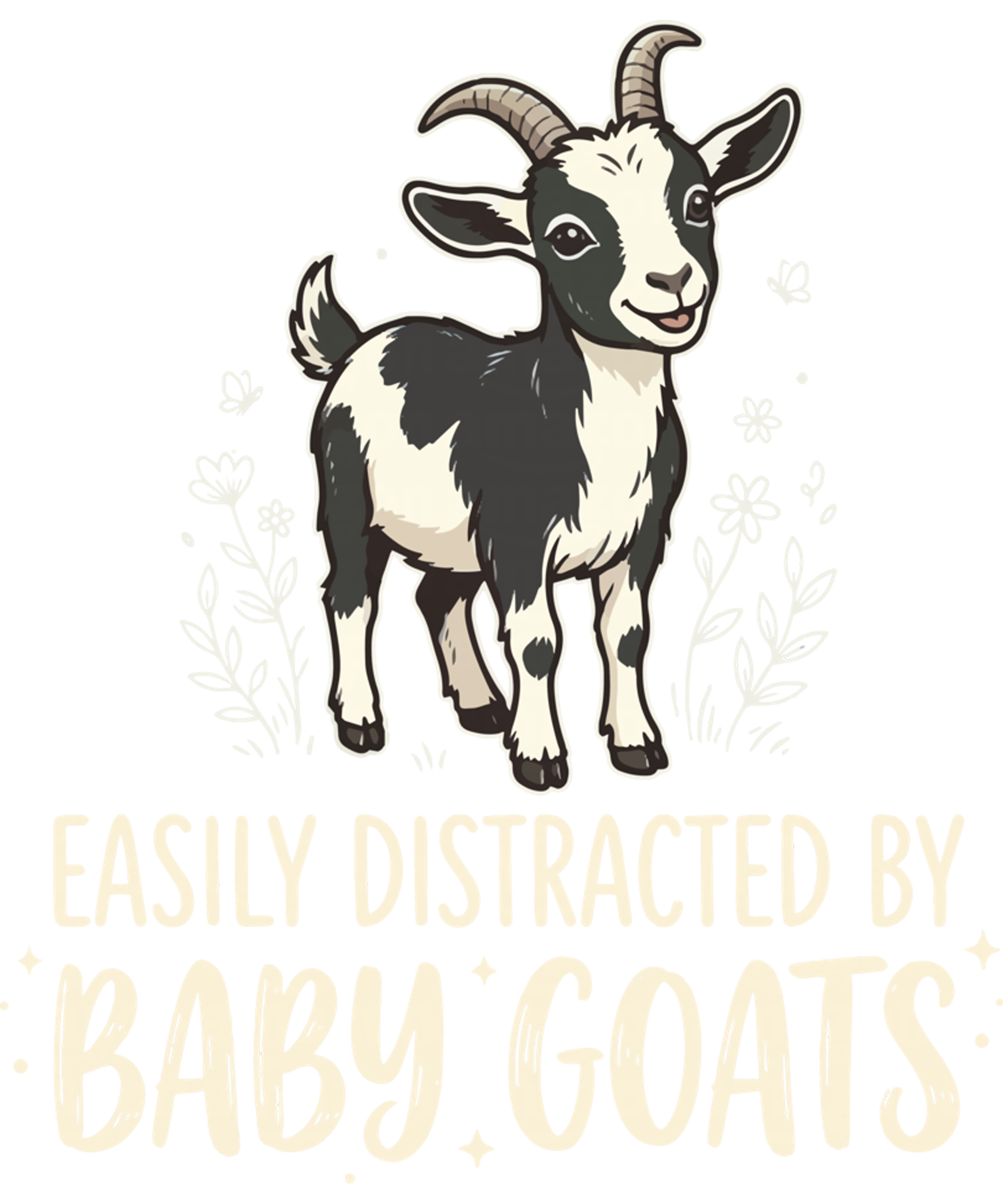 Easily Distracted By Baby Goats DTF Transfer