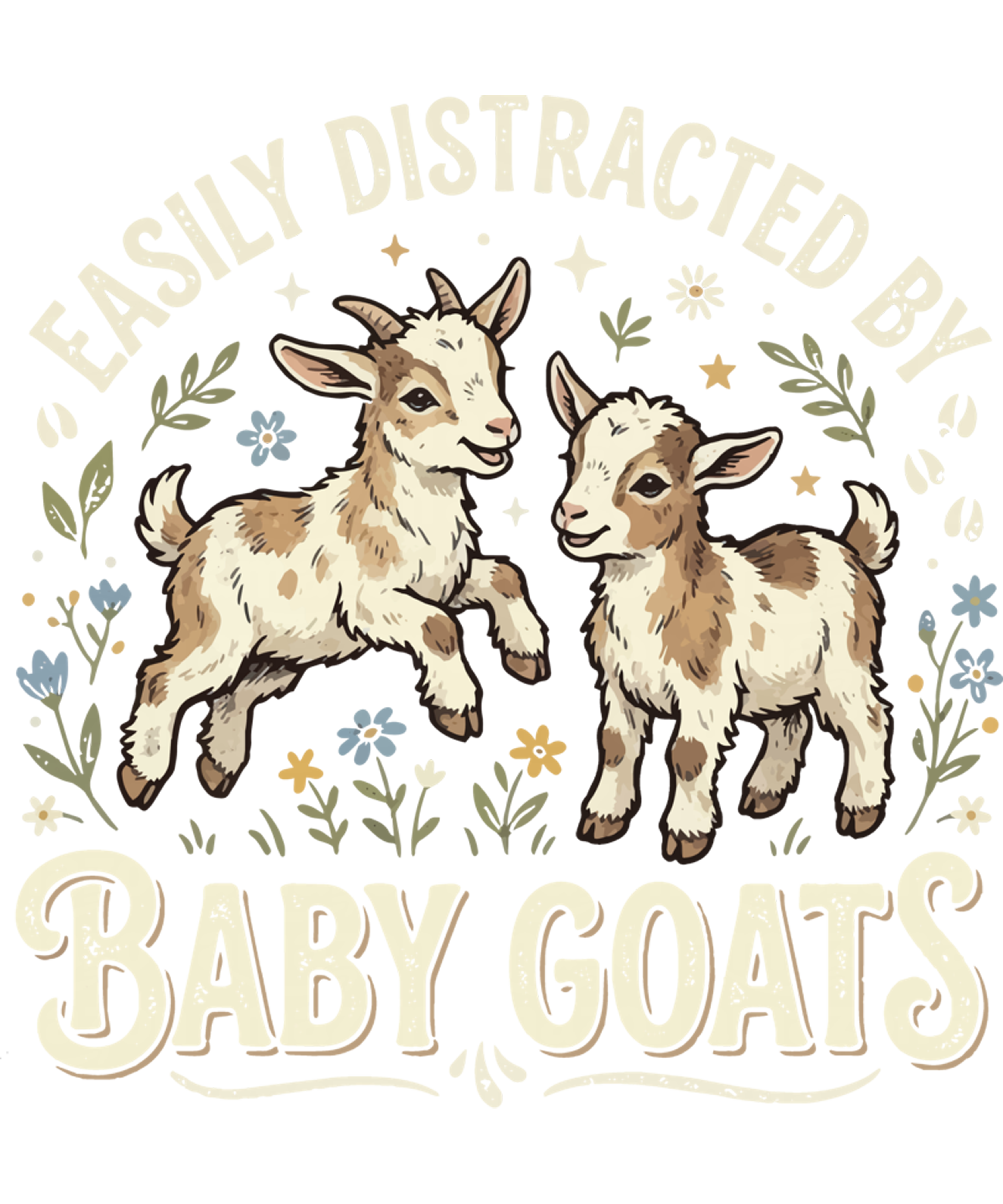 Easily Distracted By Baby Goats DTF Transfer