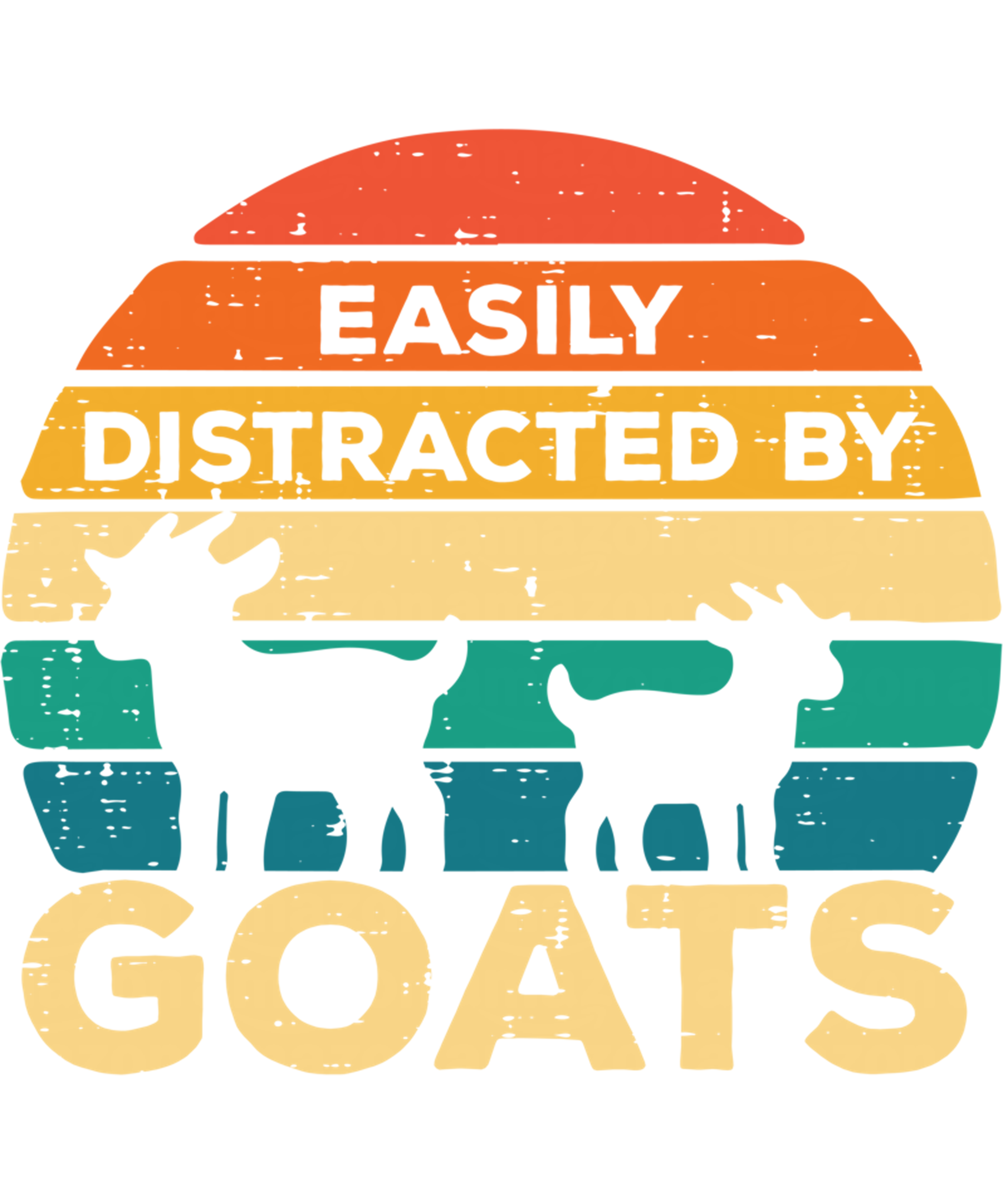 Easily Distracted By Goats DTF Transfer