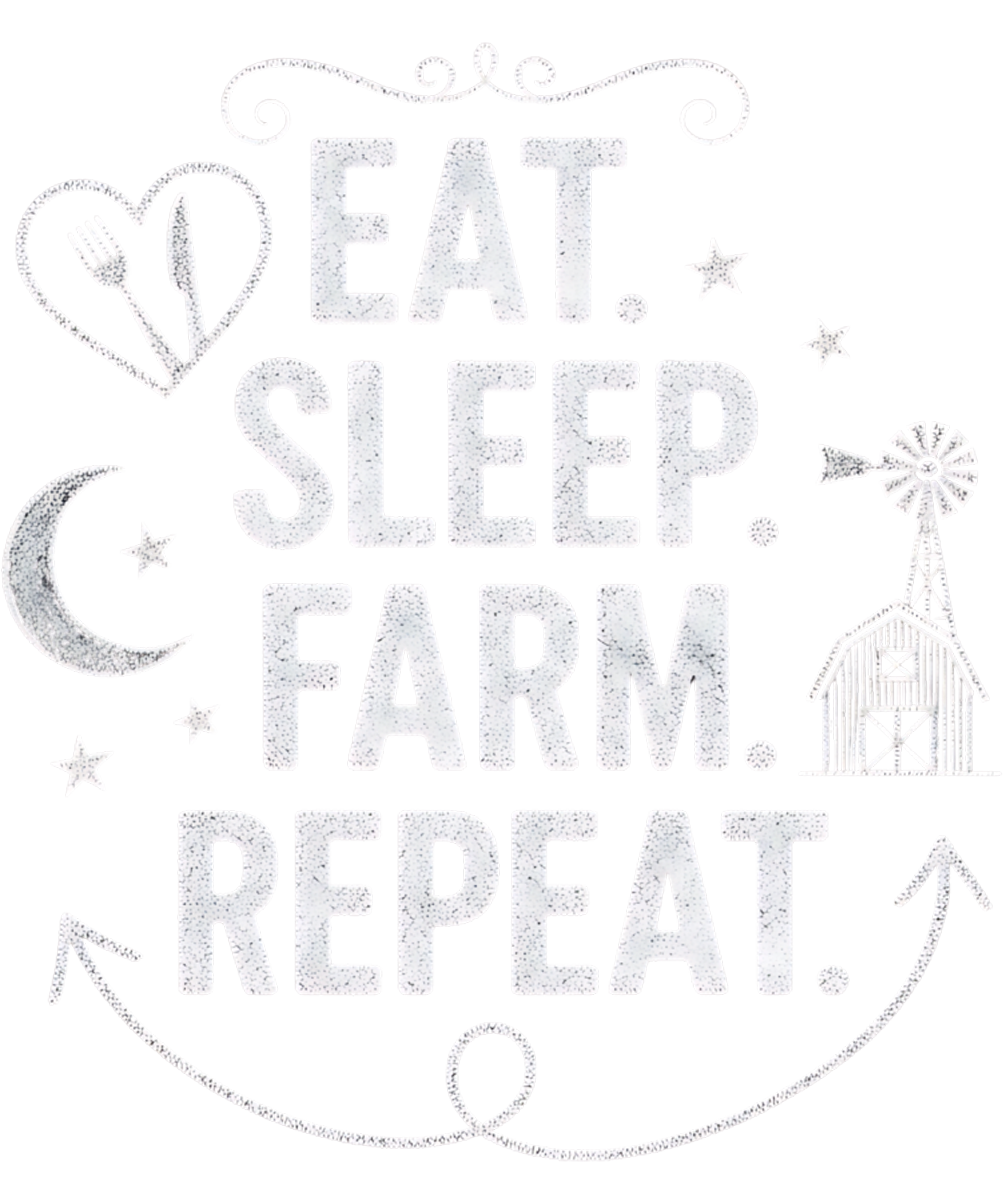 Eat Sleep Farm Repeat DTF Transfer