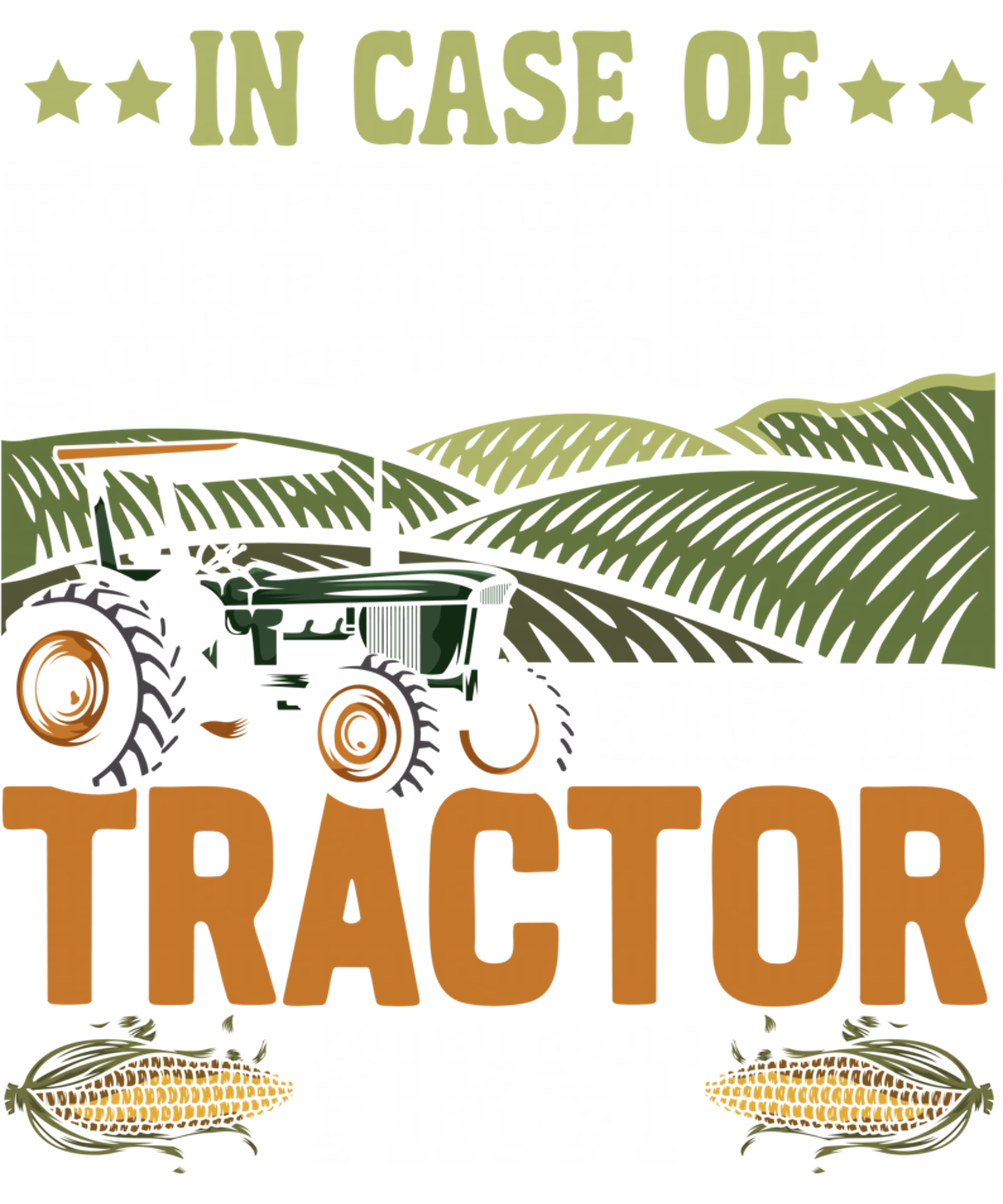 Emergency Tractor Farmer DTF Transfer