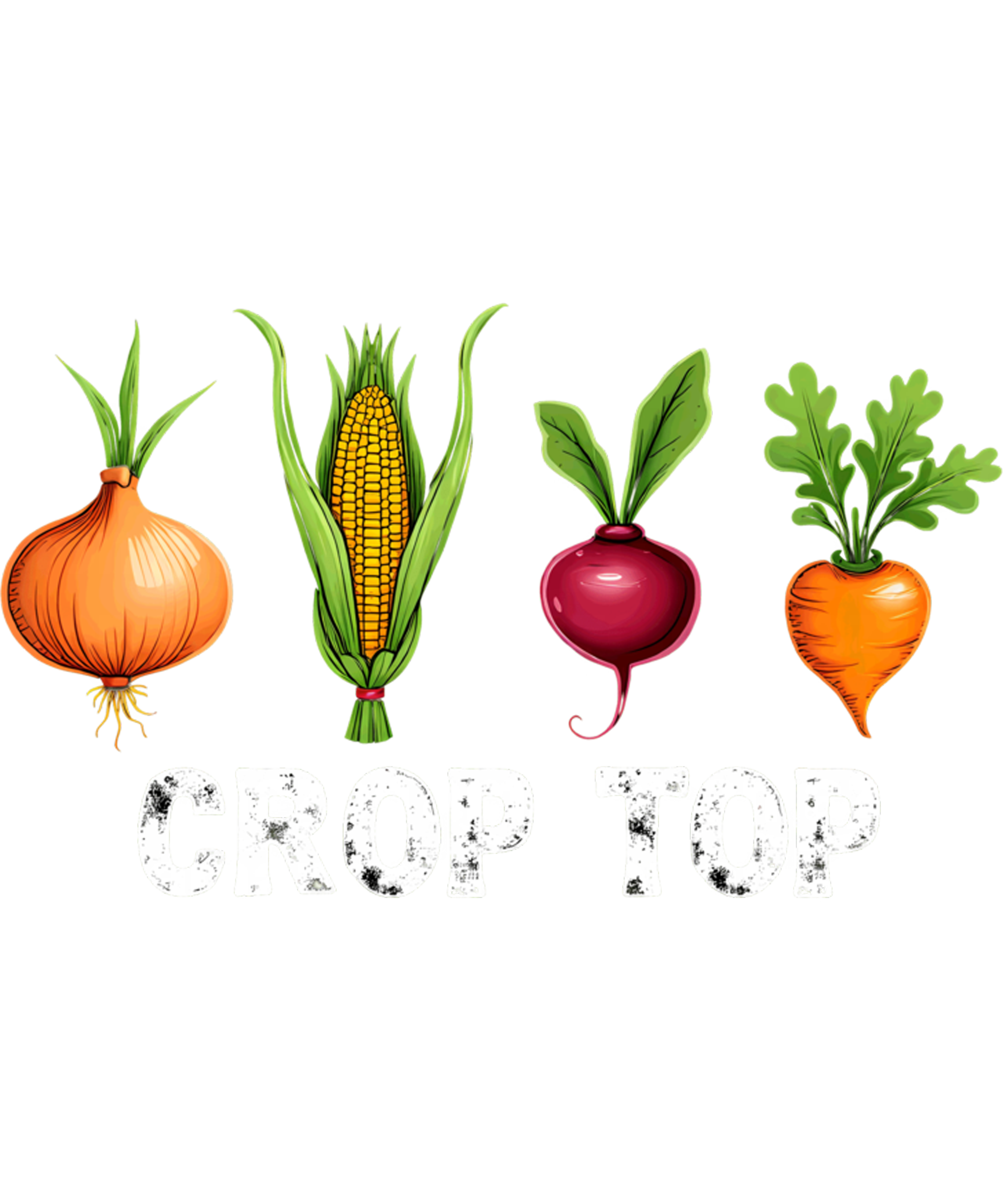 Crop Top Vegetables DTF Transfer
